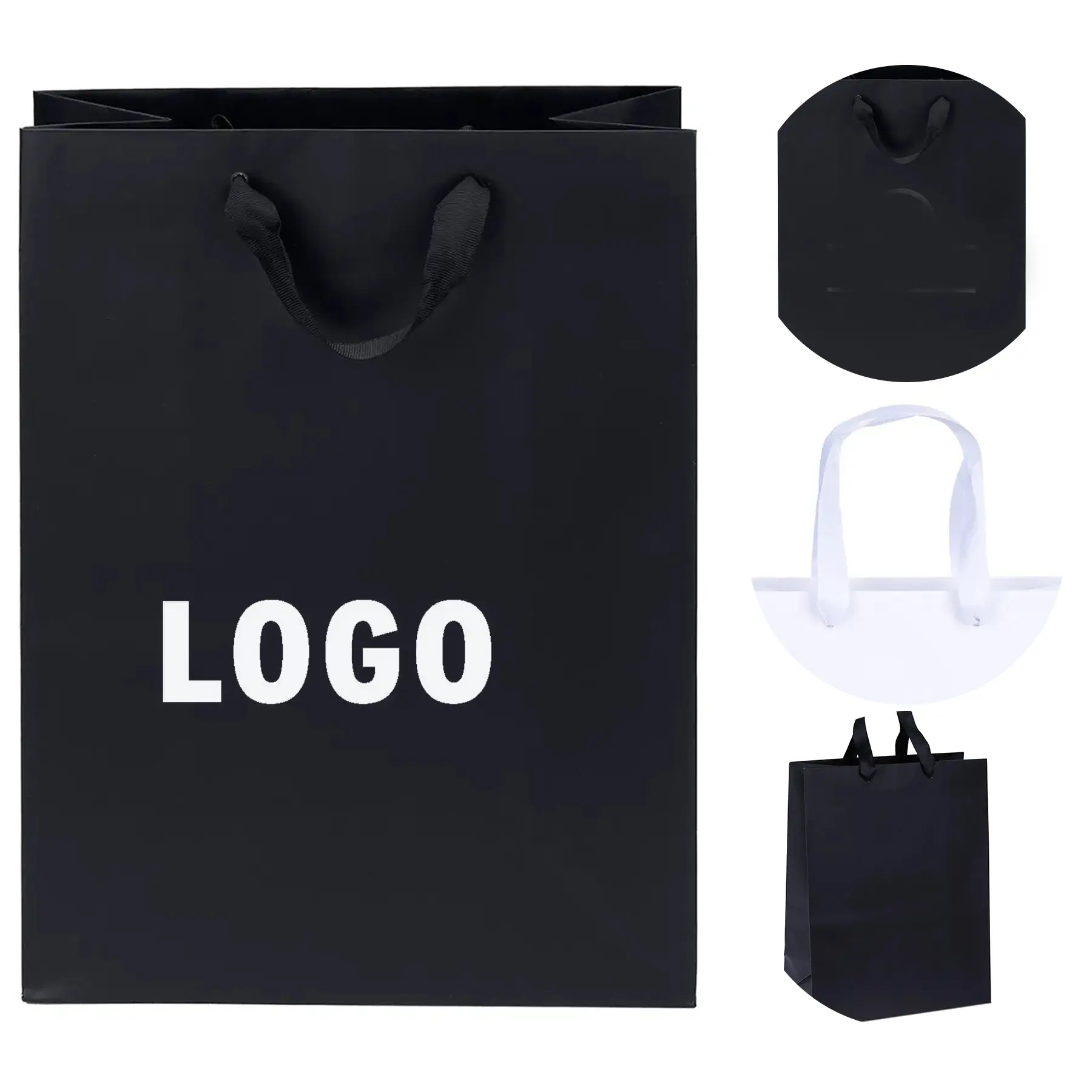 Foil Printed Ribbon Handle Euro Tote 2