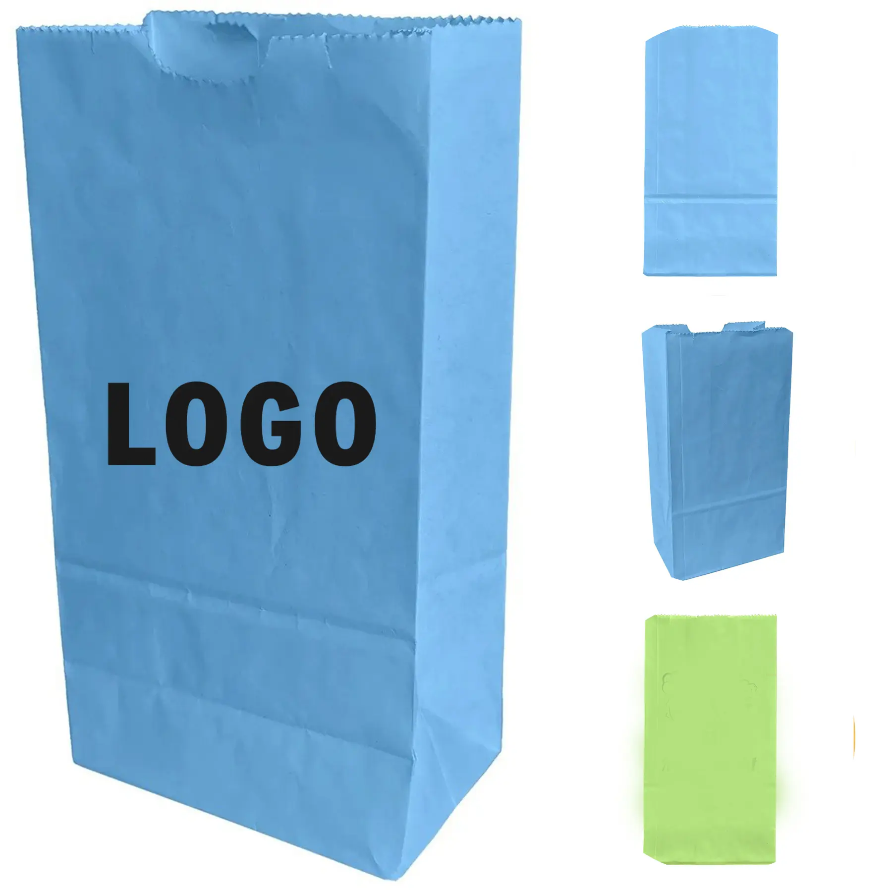 Kraft Popcorn Treat Bags with Gusseted Bottom – Serrated Top 2