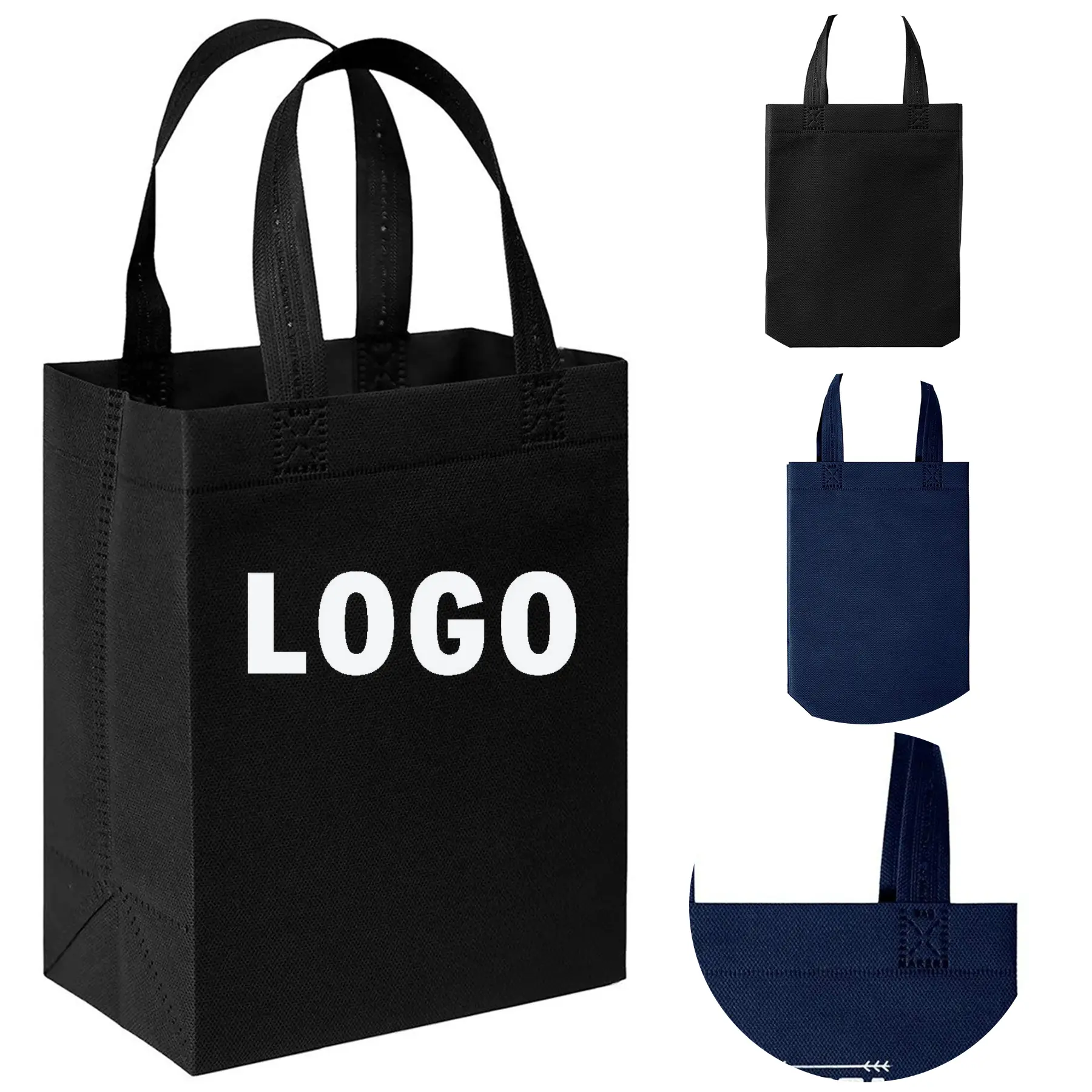 Custom Non Woven Shopping Tote Bags Bulk Reusable Eco Friendly Promotional 2