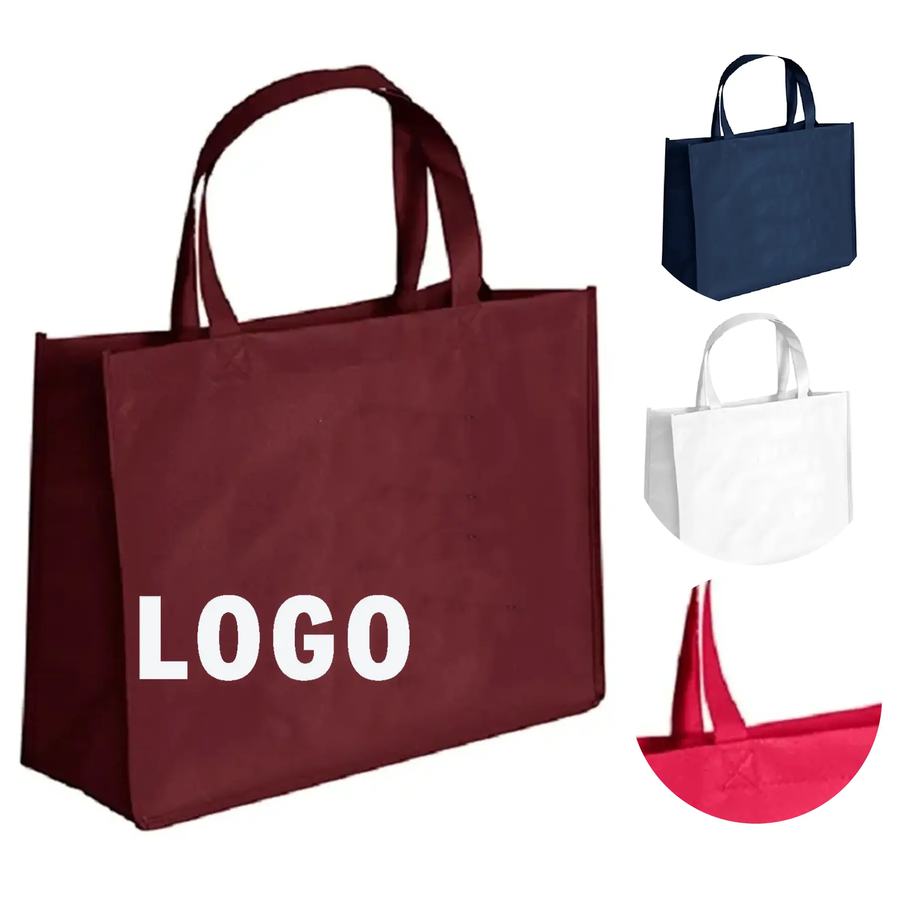 Durable Nonwoven Shopping Tote with Reinforced Handles 2