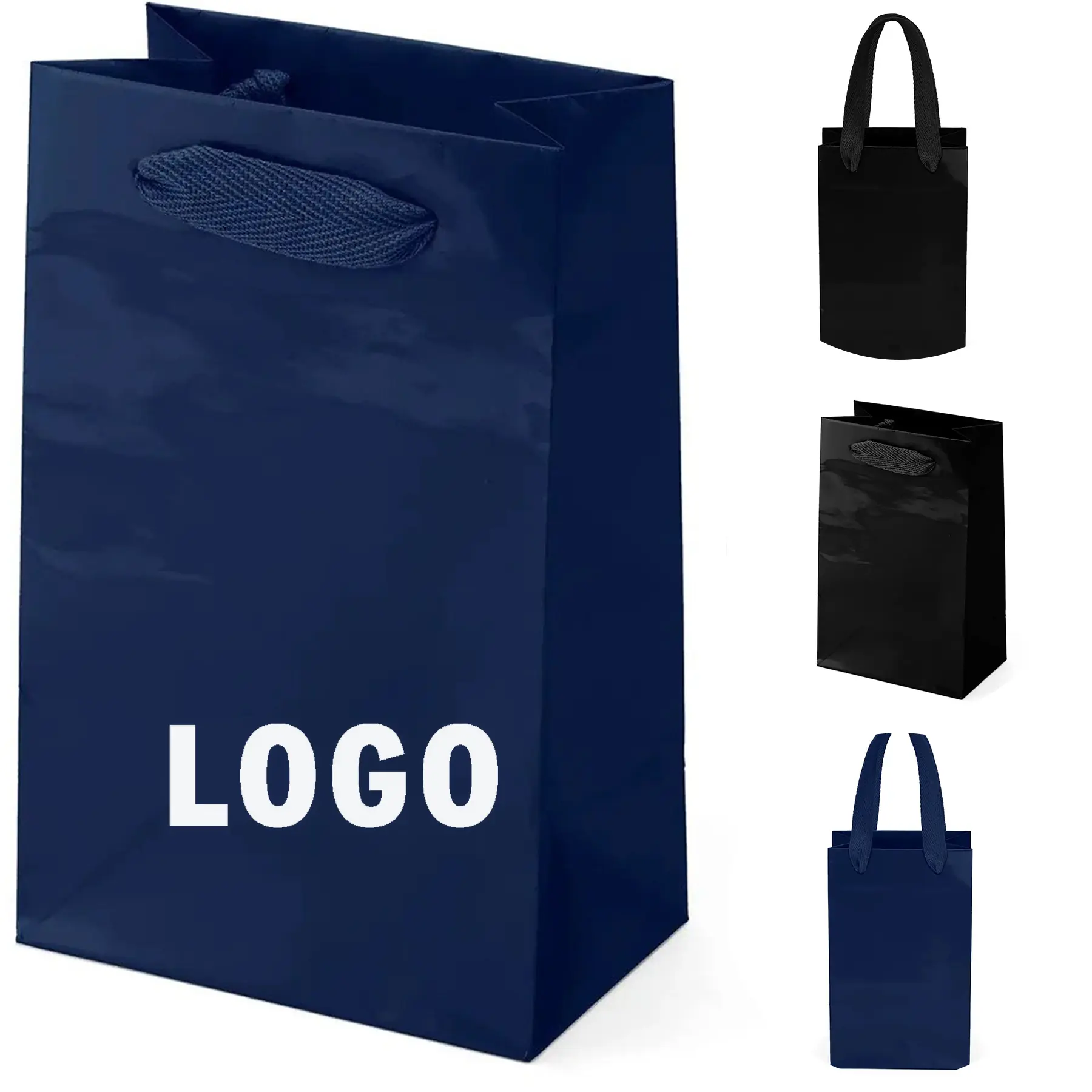 Glossy Foil Euro Tote Bag Premium Laminated Paper Woven Handles 2