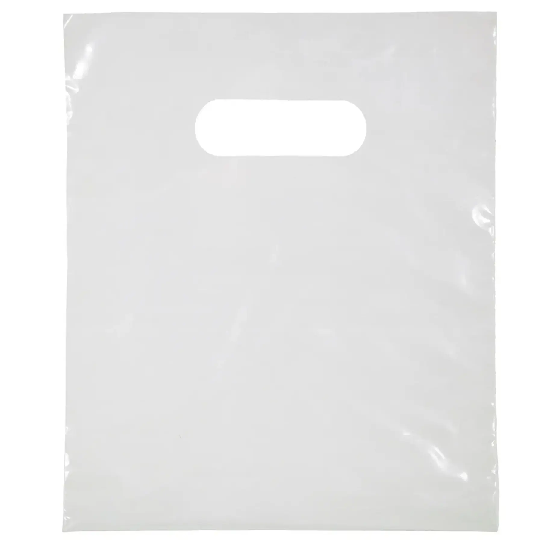 Custom Full Color Die Cut Plastic Bags Featuring Handles