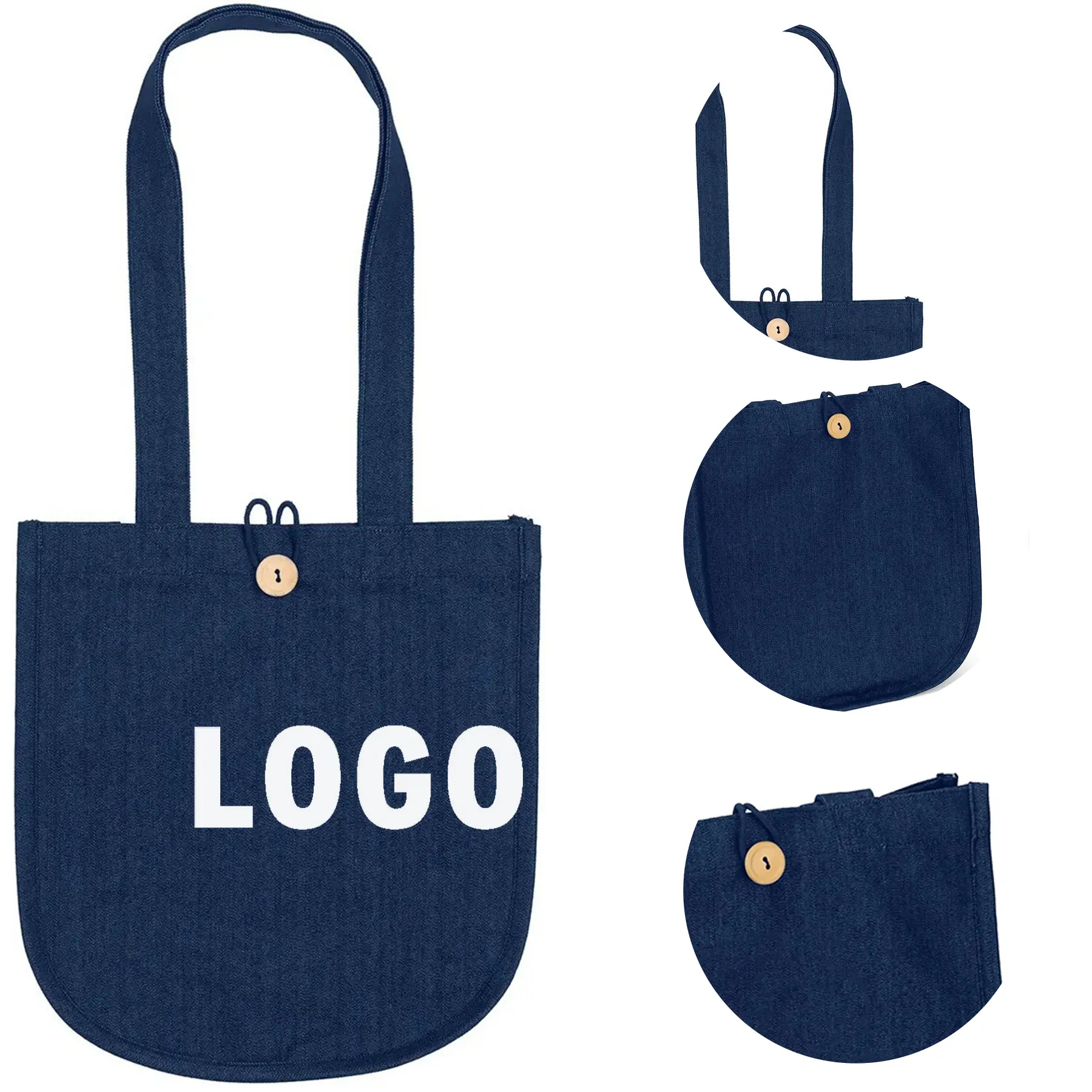 Custom Screen Print Denim Tote Bag 2