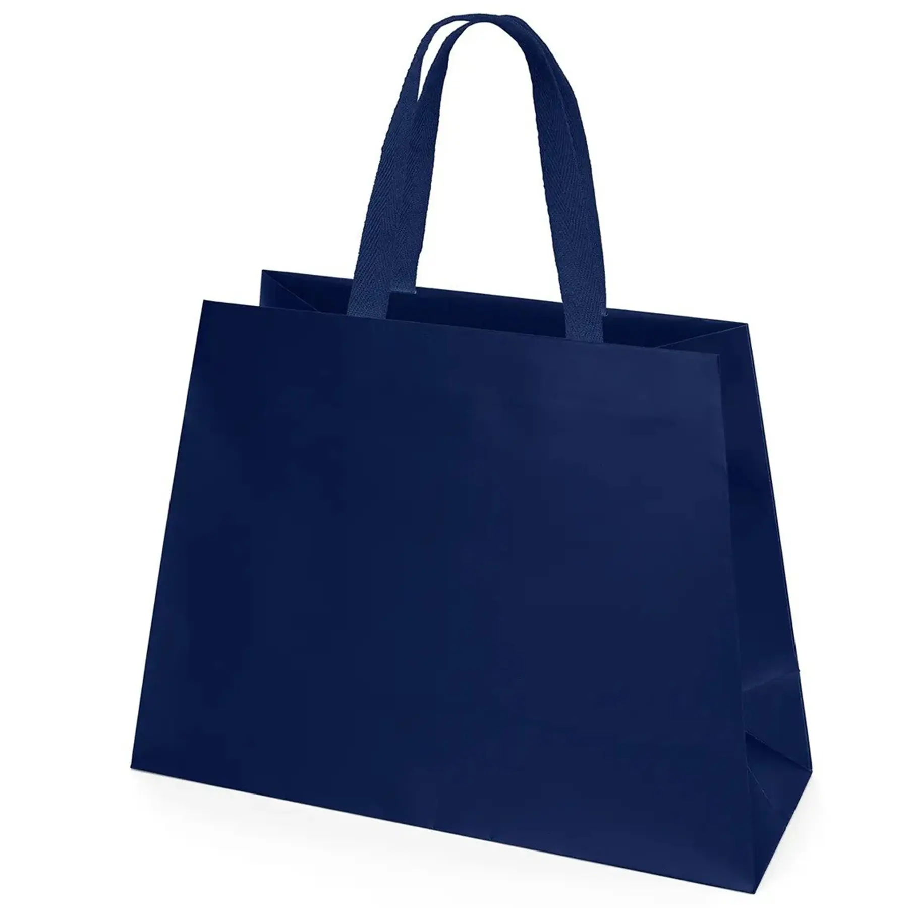 Foil Print Trapezoid Tote Woven Handles