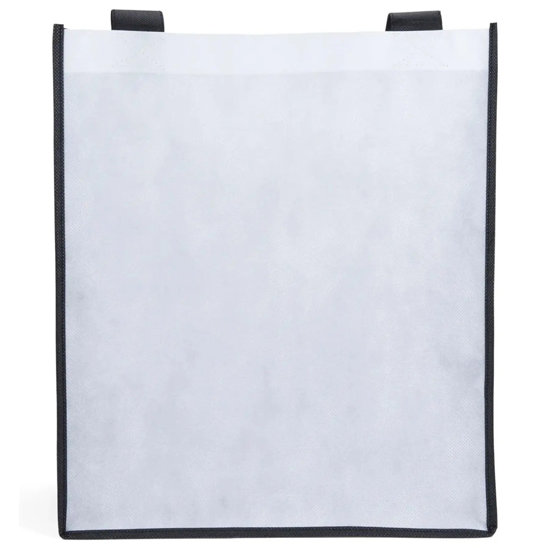 Sublimation PET Tote White Front Black Gusset Handles