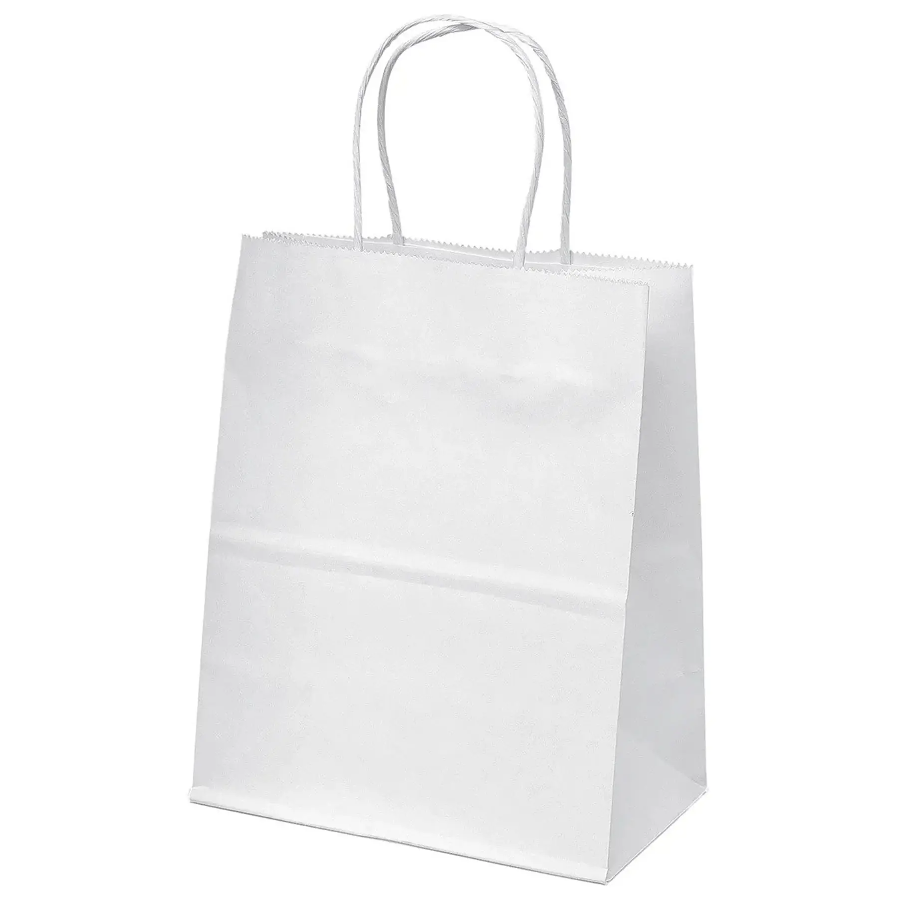 White Kraft Shopping Bags Twisted Handles