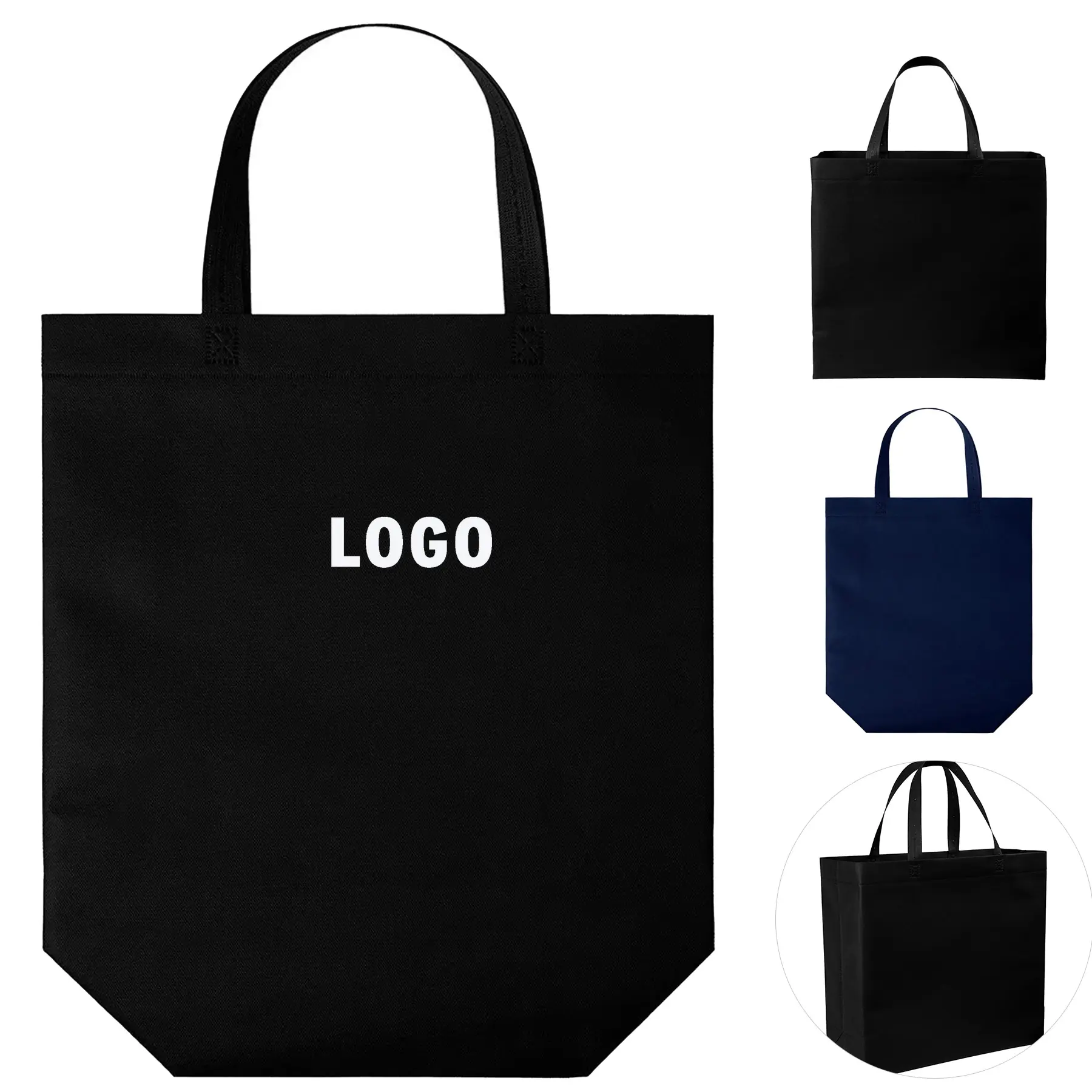 Custom Non Woven Tote Bags Reusable Shopping Promo Gift 2