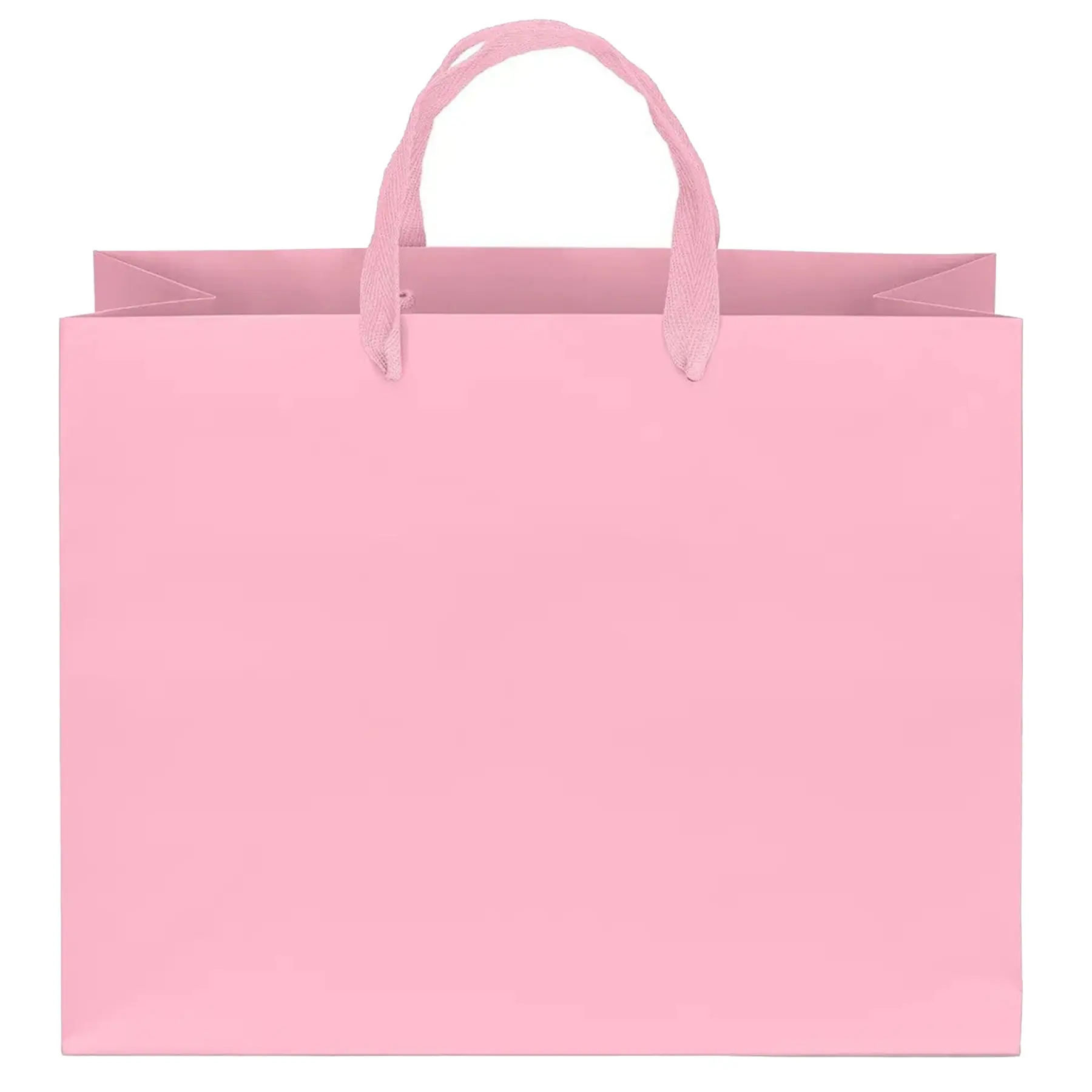 Matte Laminated Euro Tote Bag With Woven Handles And Reinforced Top