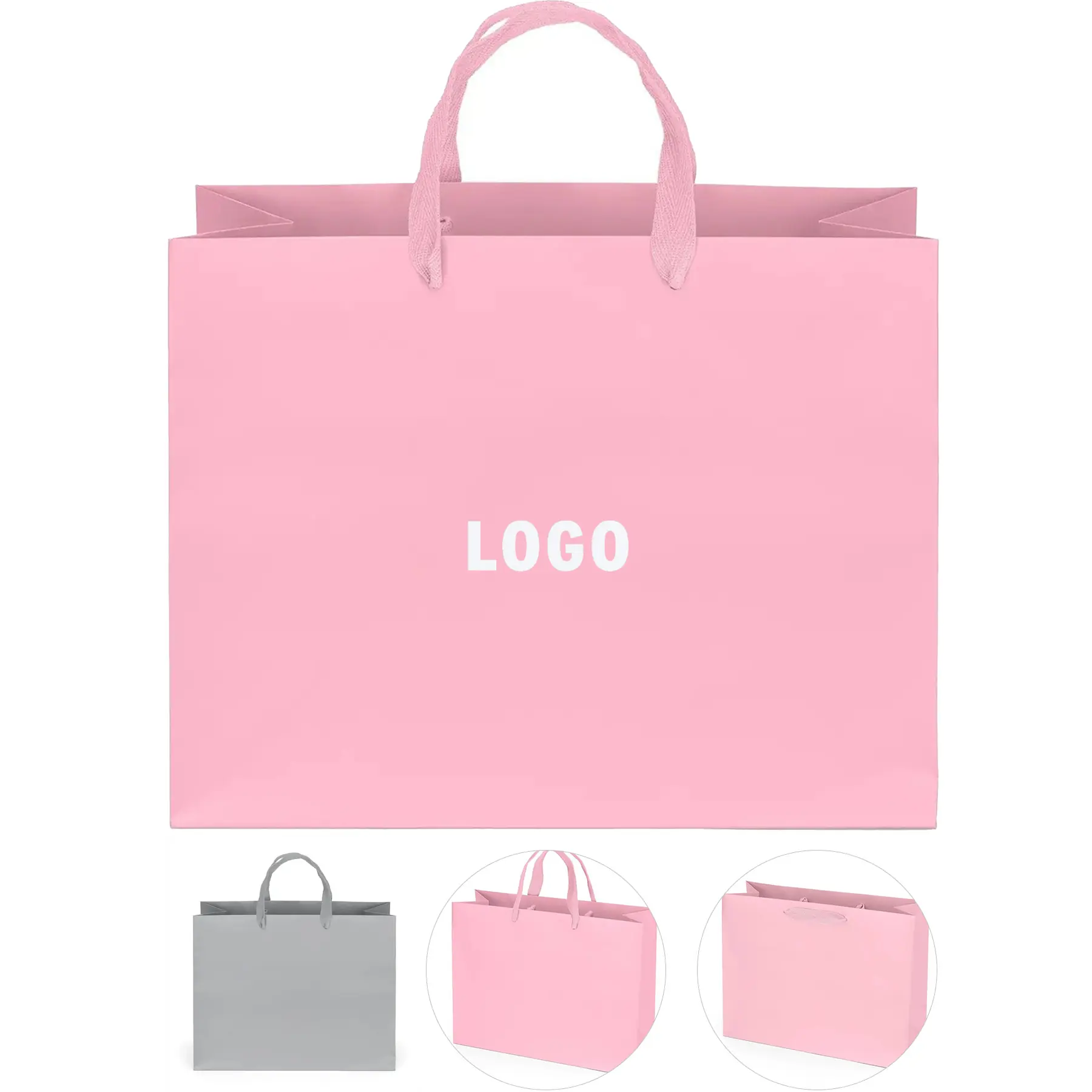 Matte Laminated Euro Tote Bag With Woven Handles And Reinforced Top 2