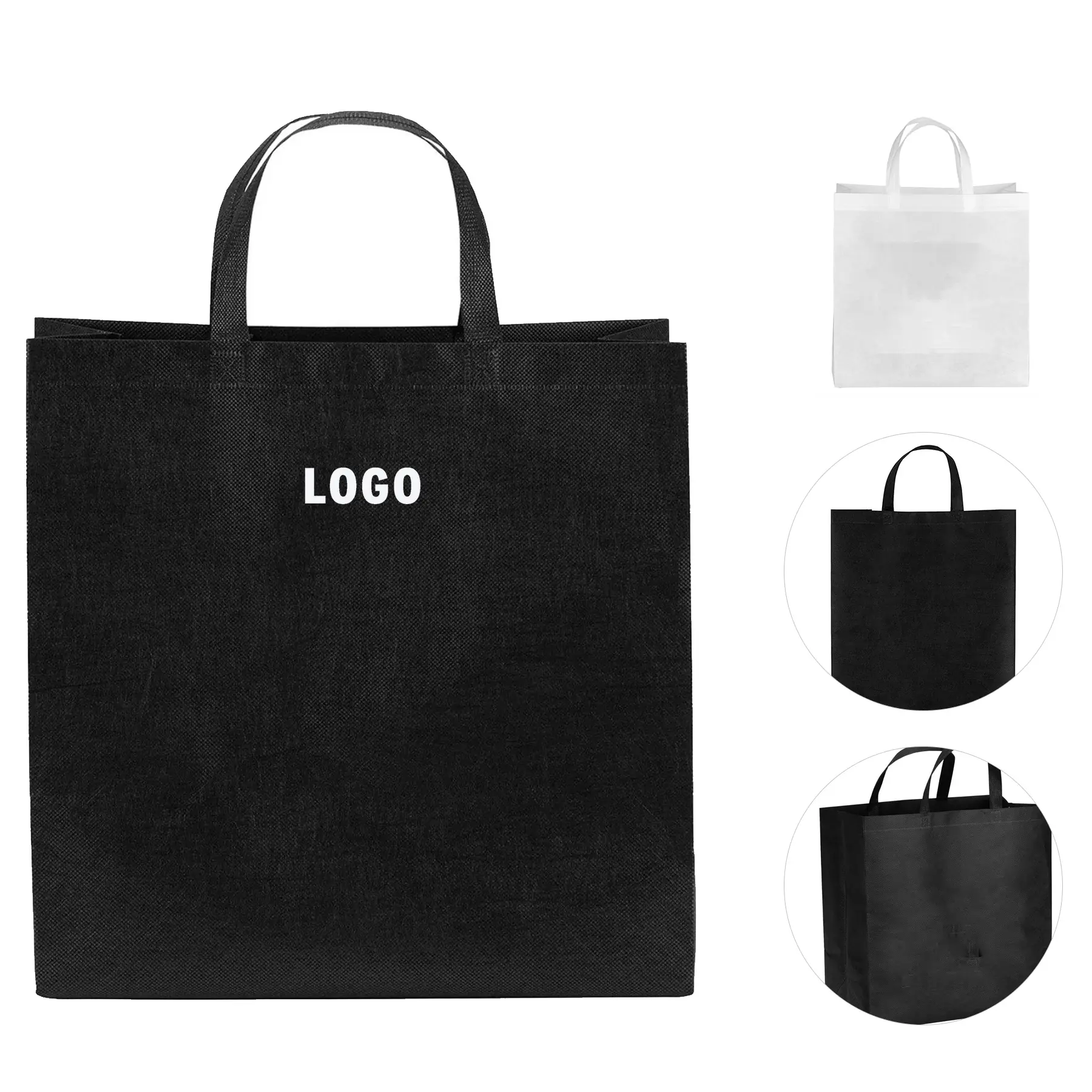 Sustainable Reusable Nonwoven Shopping Tote Made From Recycled Material 2