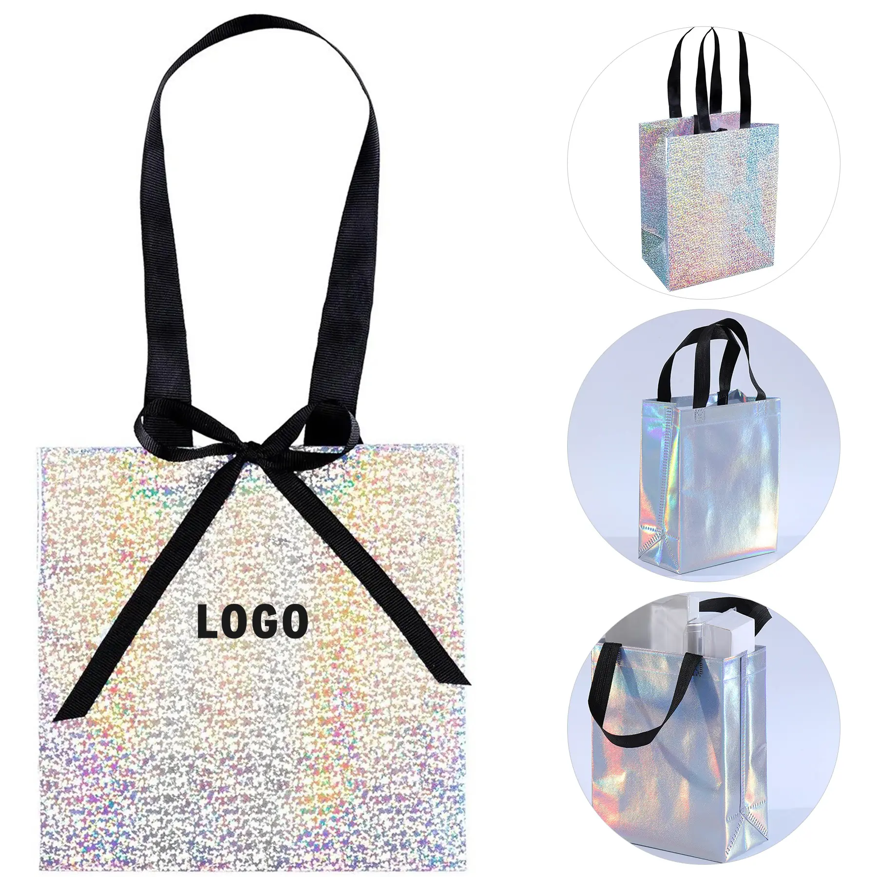 Foil Print Iridescent Eurotote Bag 2