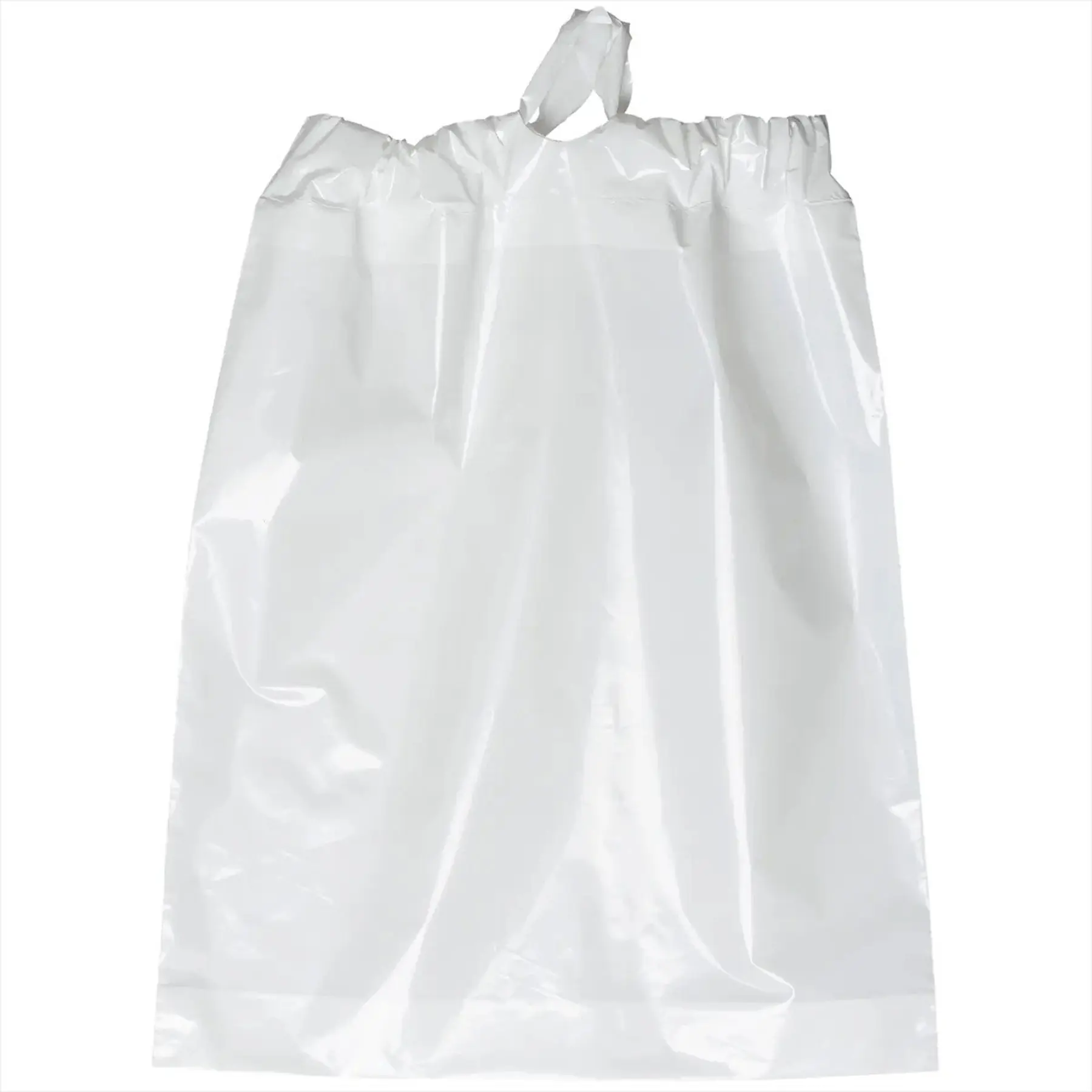 2.5 Mil Low Density Polyethylene Bag Cinch Handle Bottom Gusset