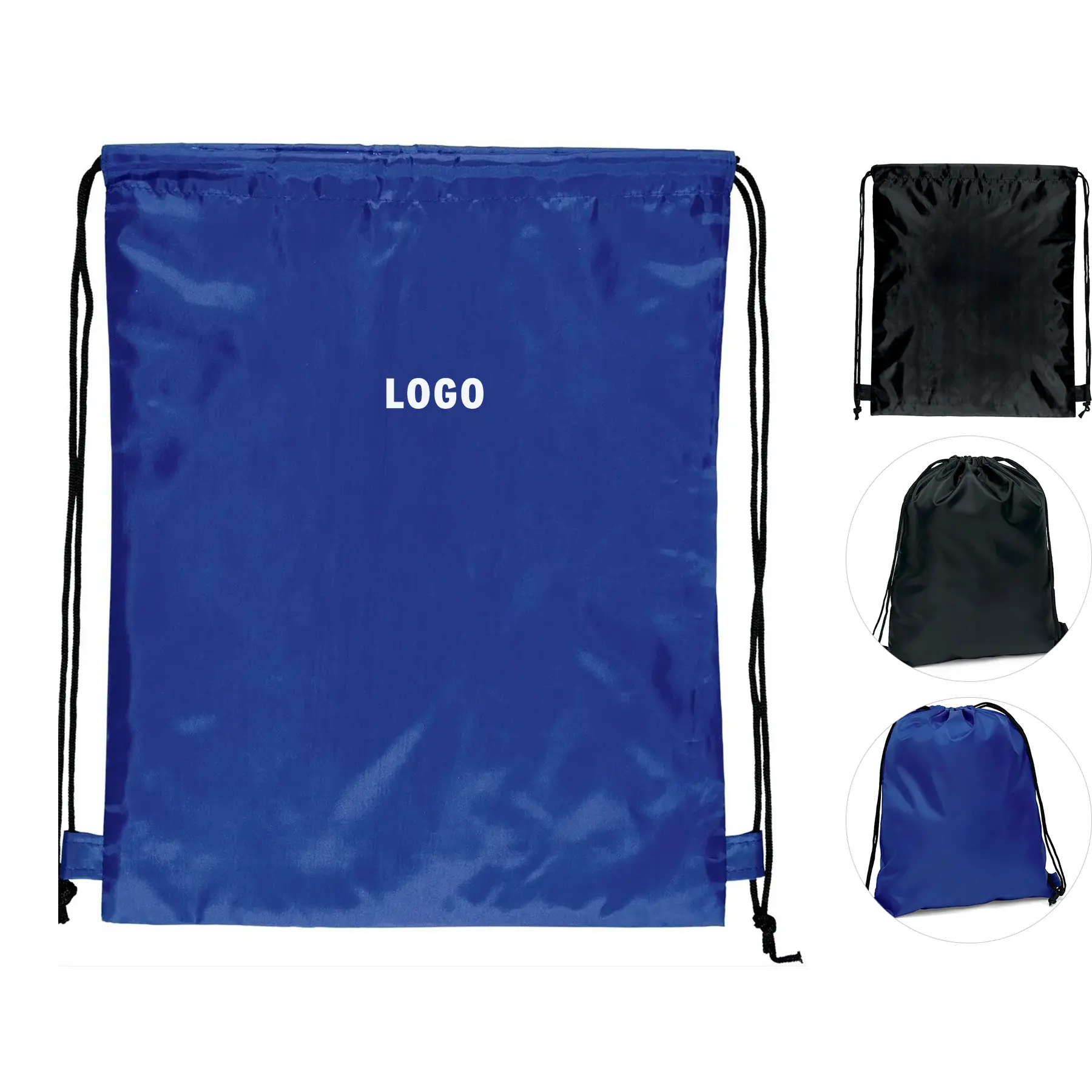 Customizable Lightweight Polyester Backpack with Cinch Closure 2