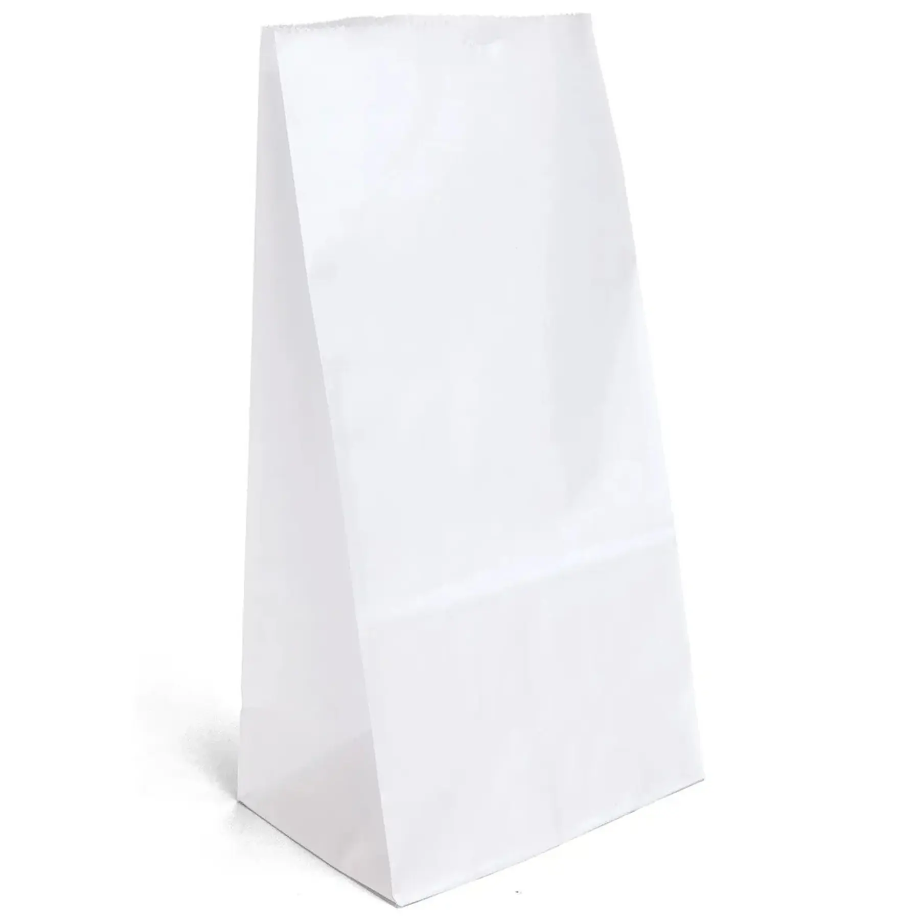 Flexo Printed White Paper Bag Side Gusset Serrated Top