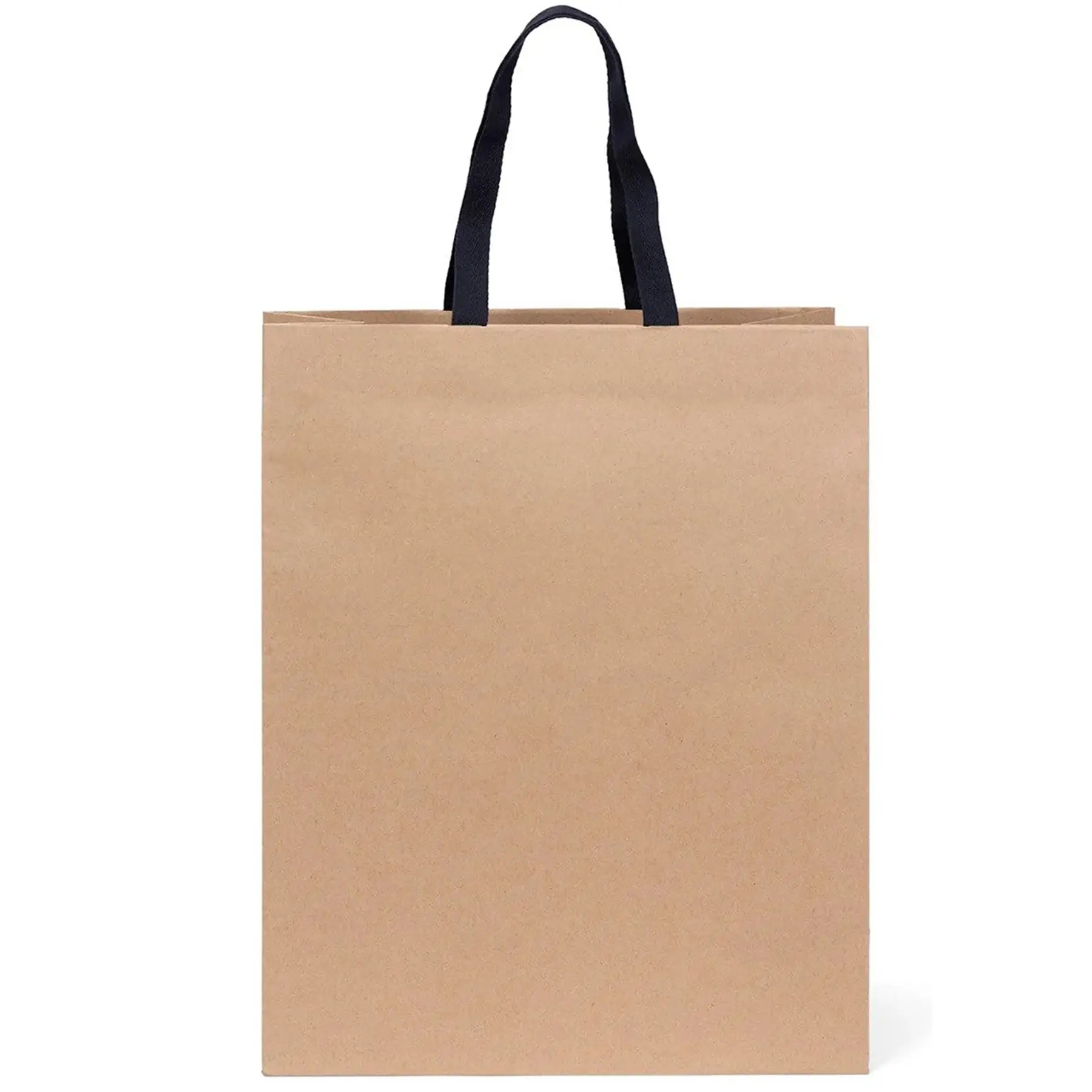 Woven Handle Recycled Kraft Paper Tote Bag