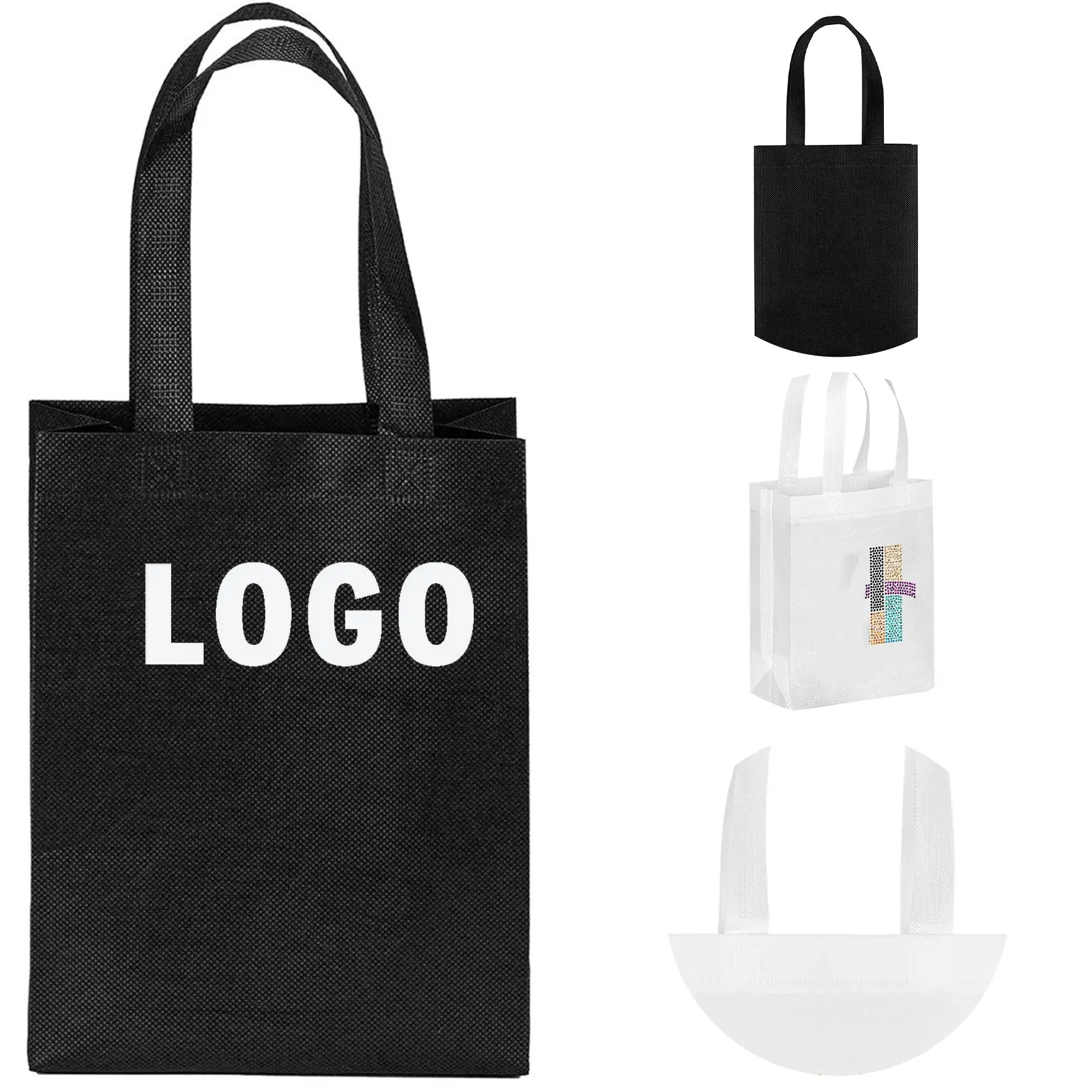 Eco Friendly Reusable Shopping Tote Bag Heat Sealed Handles Bottom Gusset 2