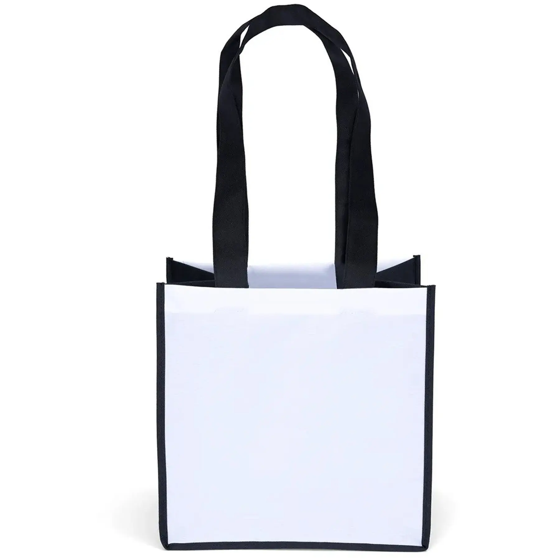 Heavy Duty Sparkle Polyester Tote Bag Black Handles