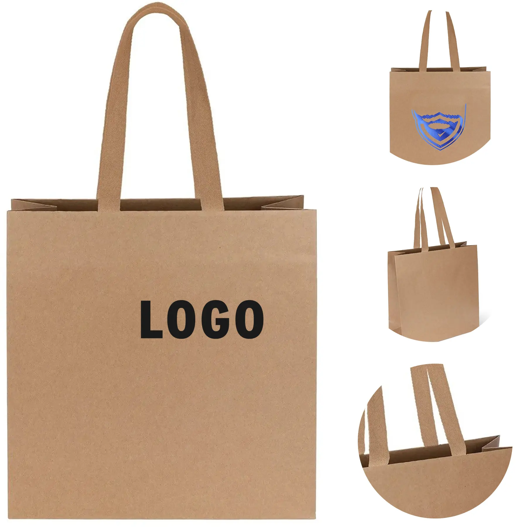 Eco Kraft Brown Matte Laminated Tote Bag Foil Print 2