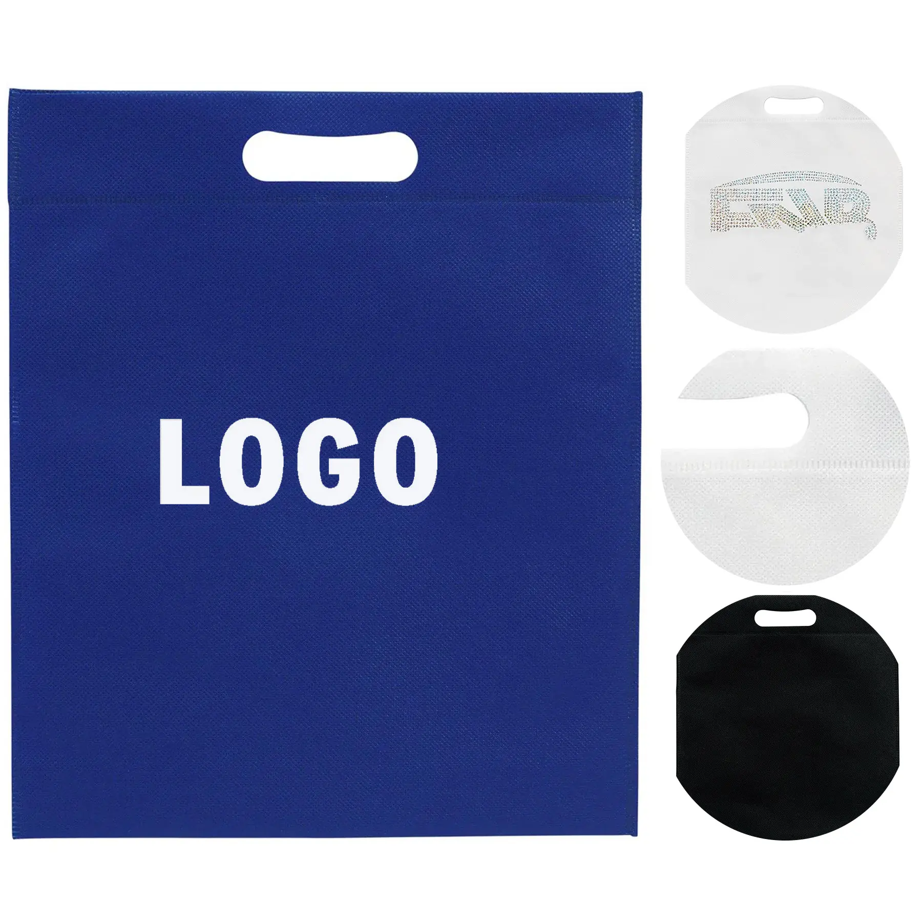 Eco Friendly Reusable Sparkle Nonwoven Die Cut Handle Bag 2
