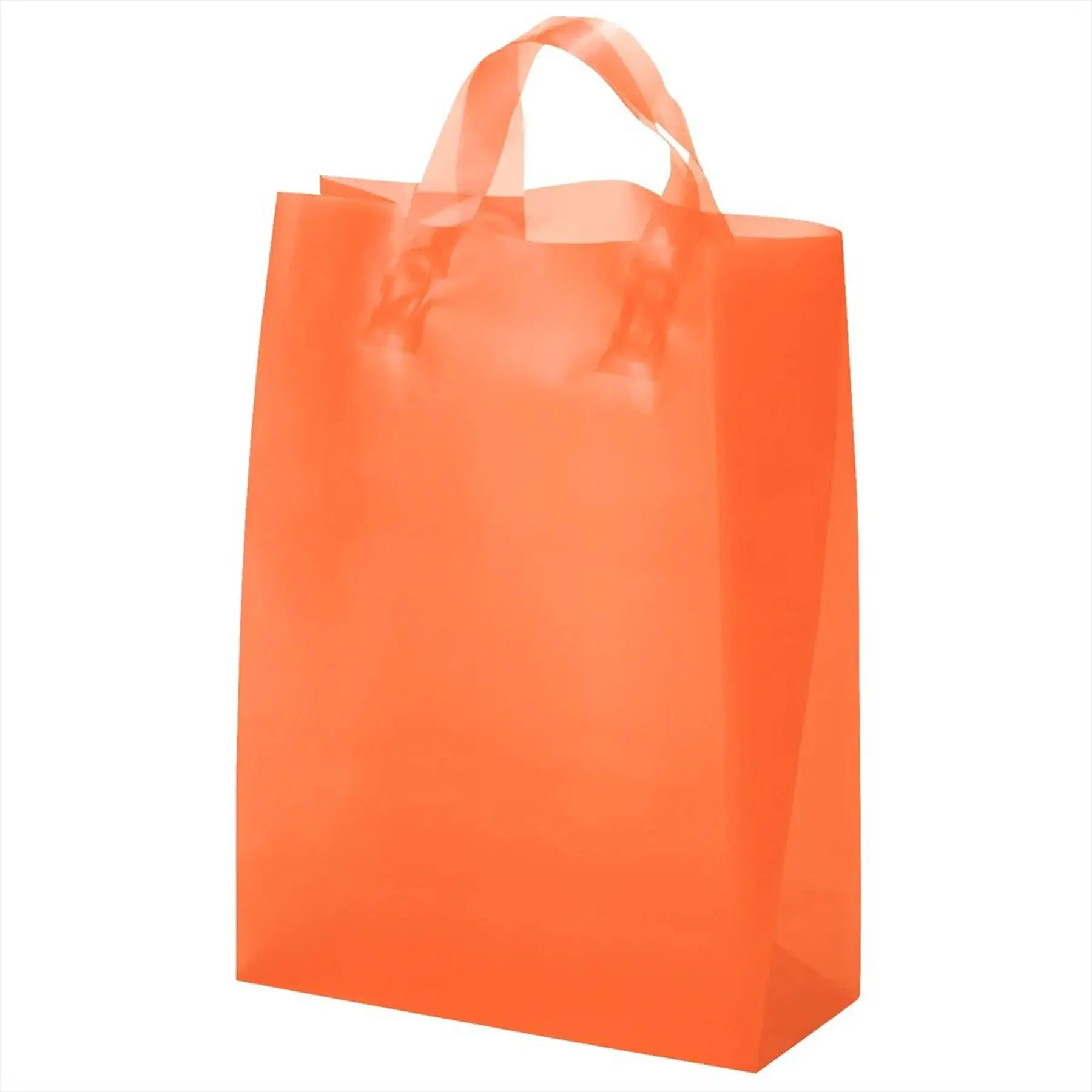 Frosted High Density Plastic Shopping Bag Foil Print Loop Handles