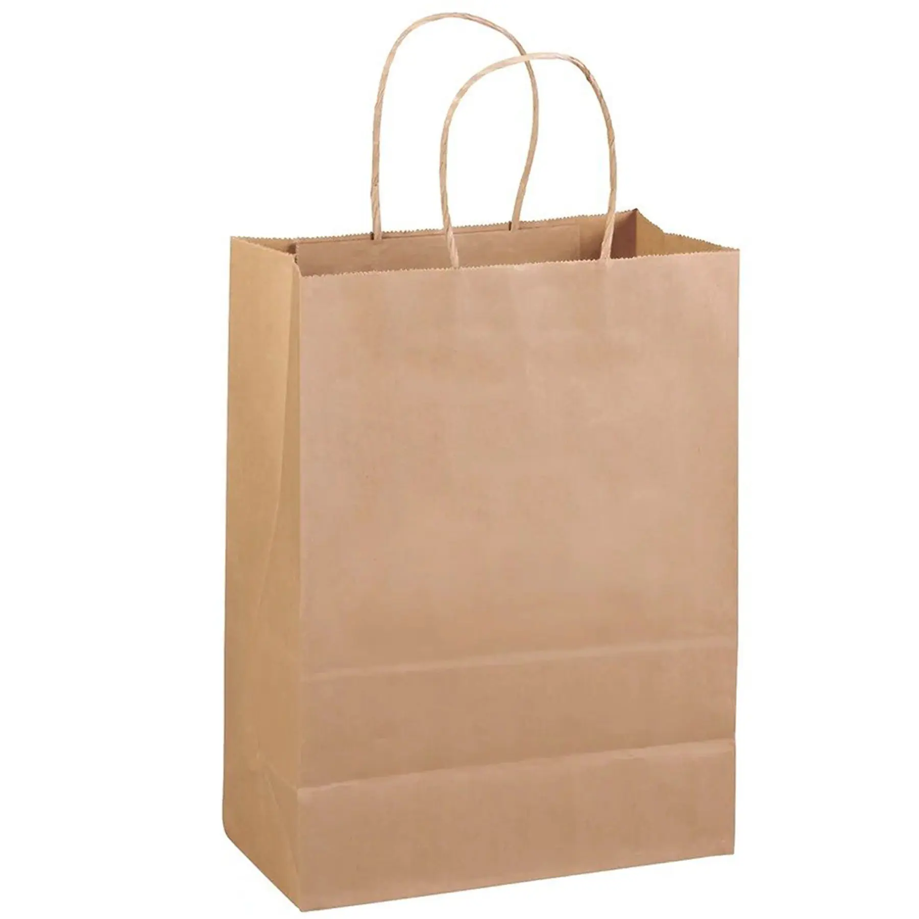 Eco Kraft Brown Paper Shopping Bags Twisted Handles