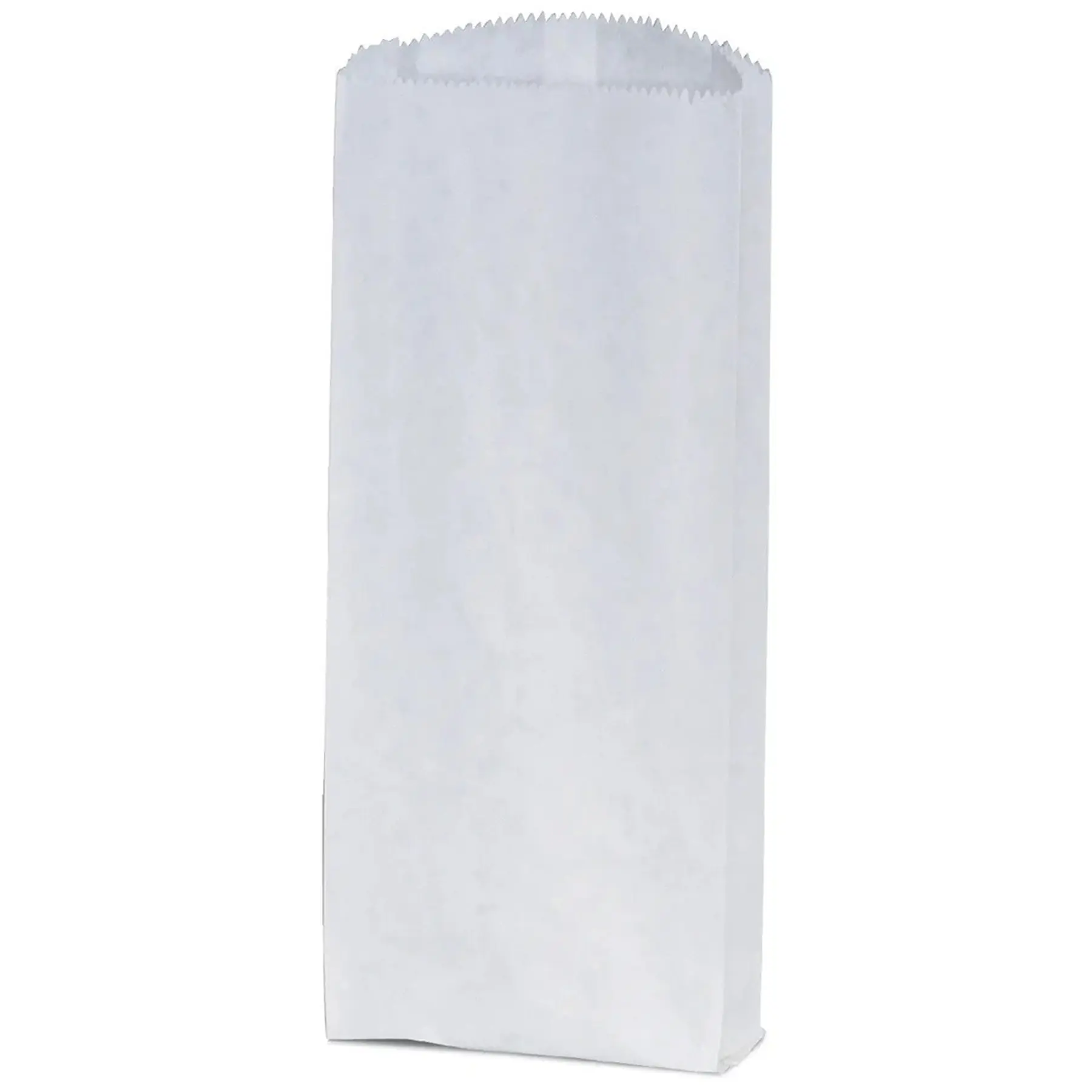 White Paper Pharmacy Sack Serrated Top
