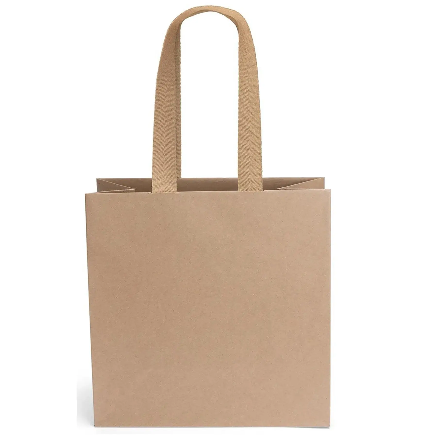 Eco Kraft Brown Matte Laminated Eurotote Bag, Dynamic Color, Woven Handles