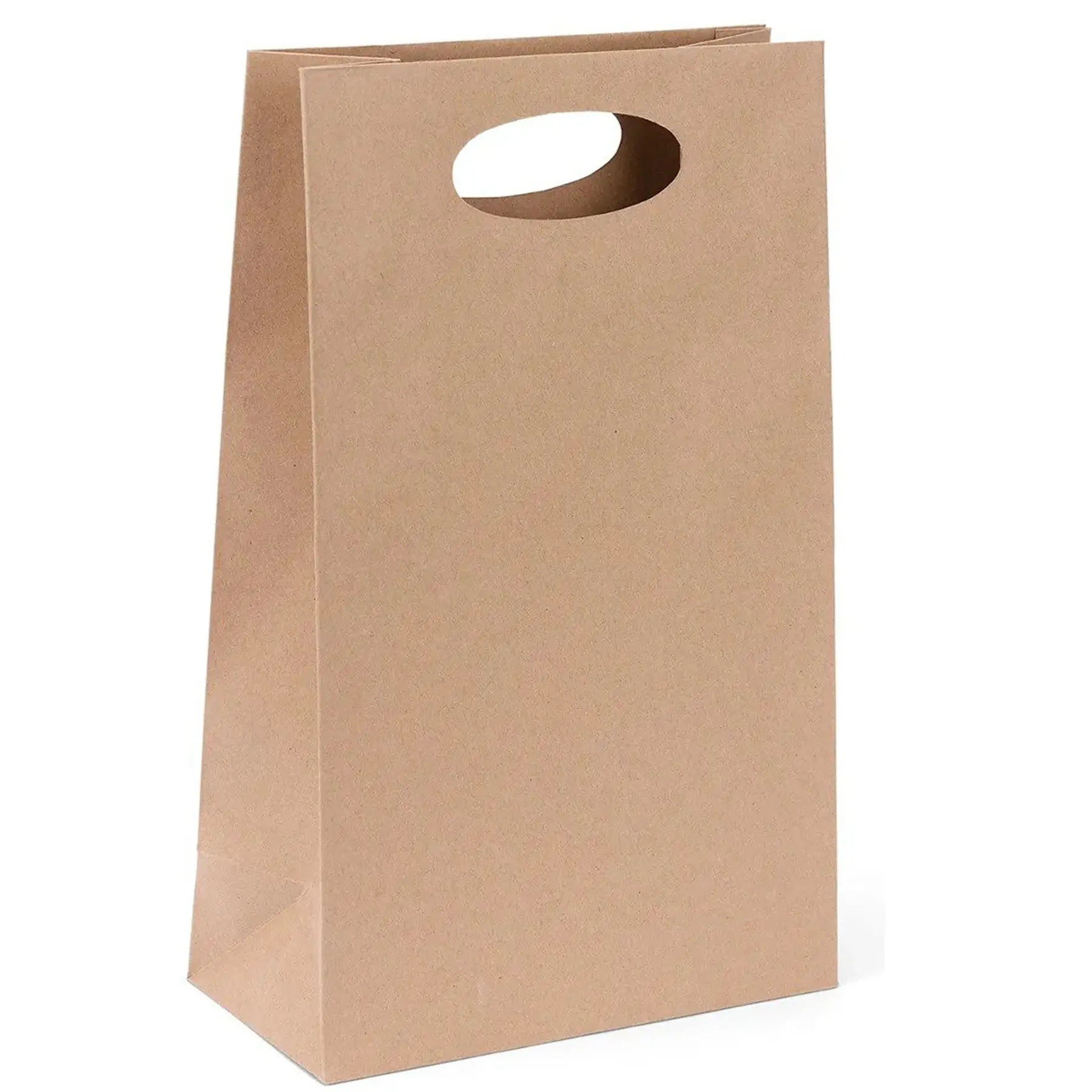 Foil Print Recycled Paper Shopping Bag Die Cut Handles