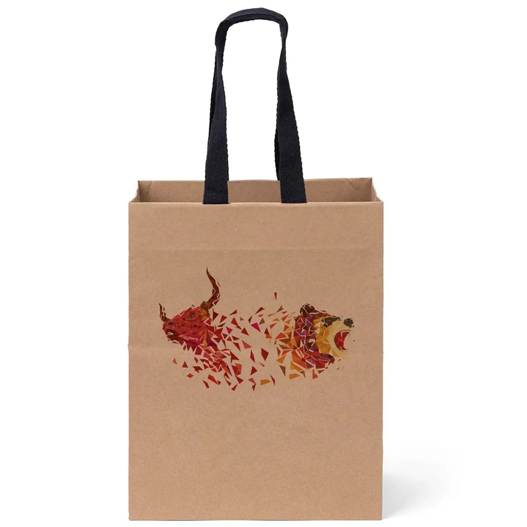 Eco Ash Woven Handle Recycled Kraft Paper Eurotote Chromatic
