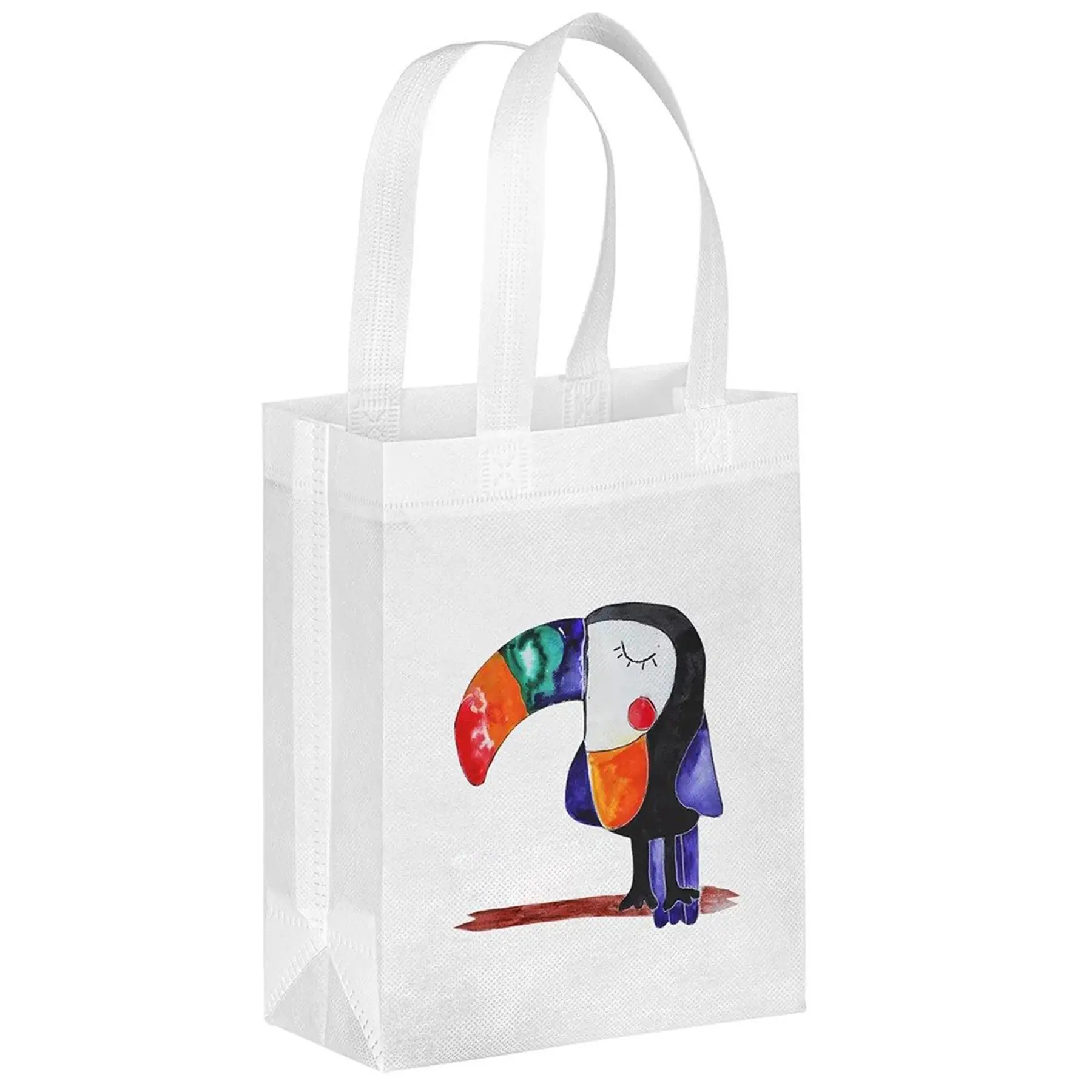 Post Consumer Non Woven Tote with Reinforced Gusset
