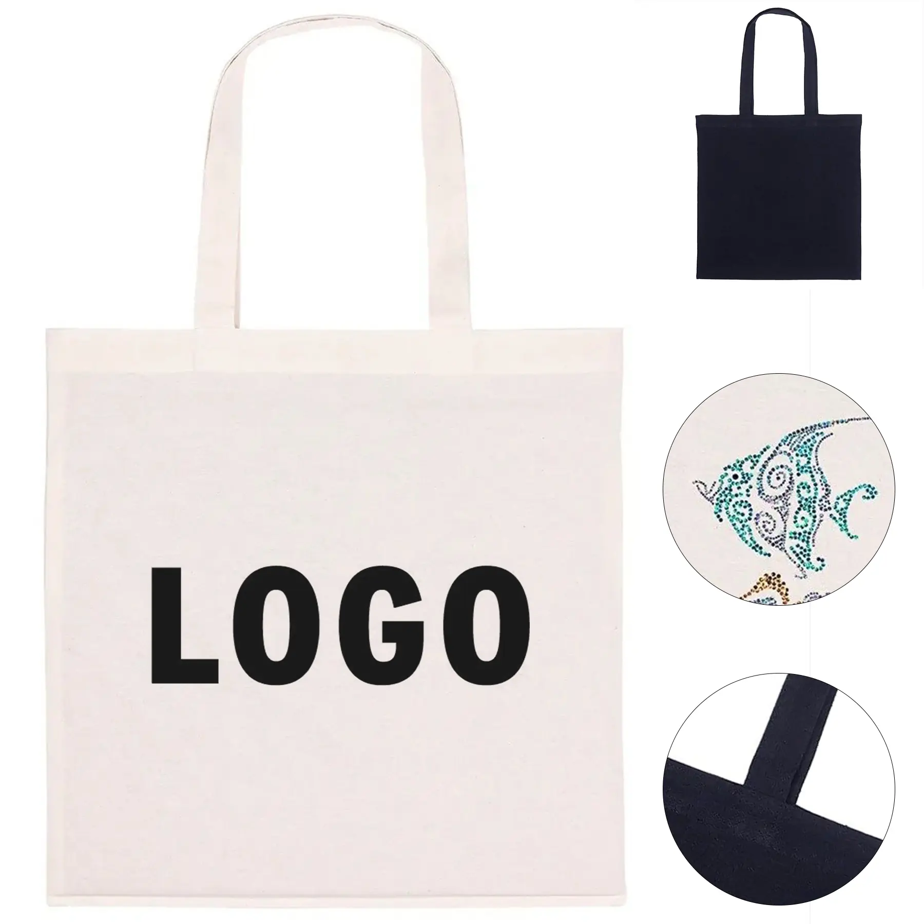 Recycled PET Poly Cotton Sparkle Tote 2