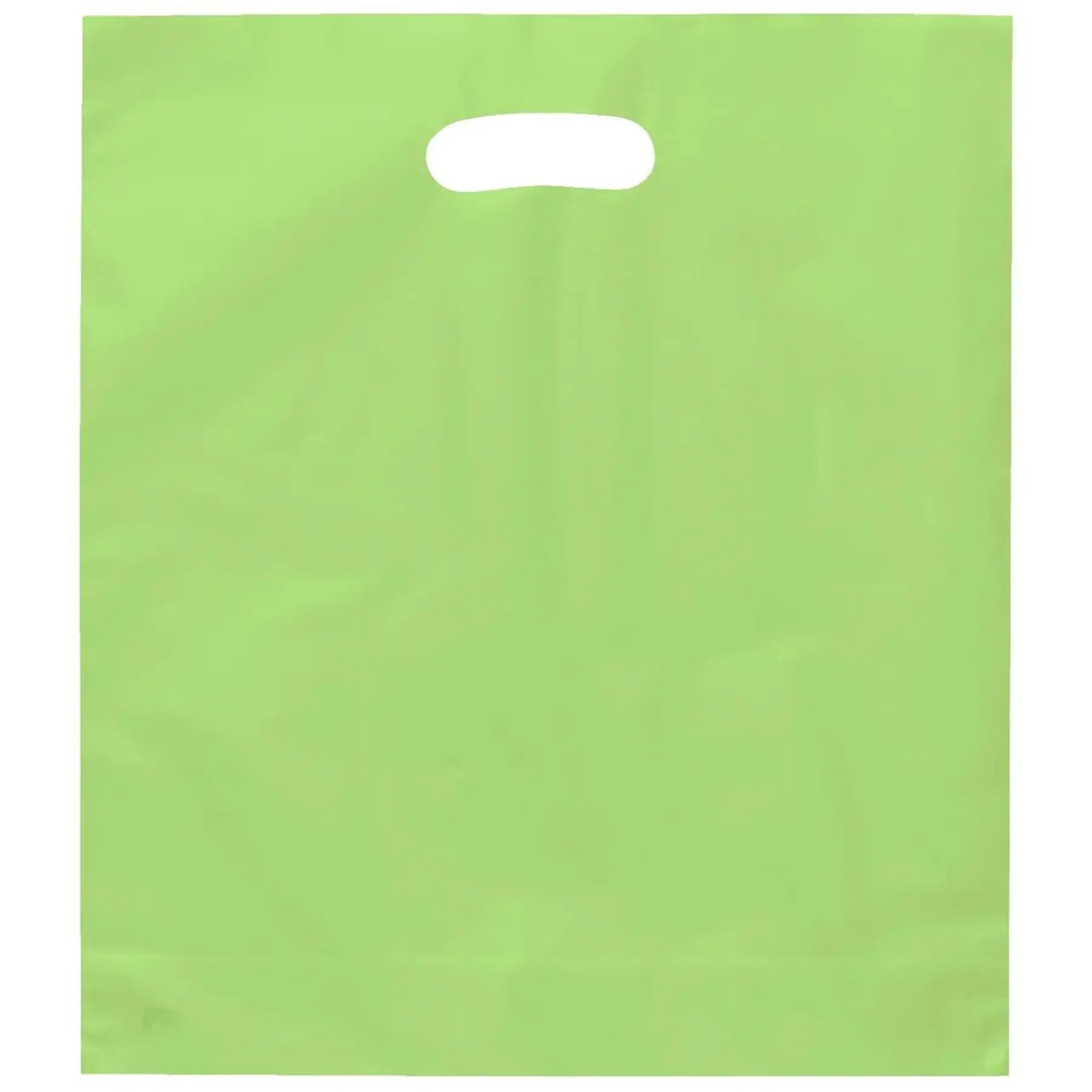 Frosted Die Cut Plastic Tote Bags Colorful Bottom Gusset Handles