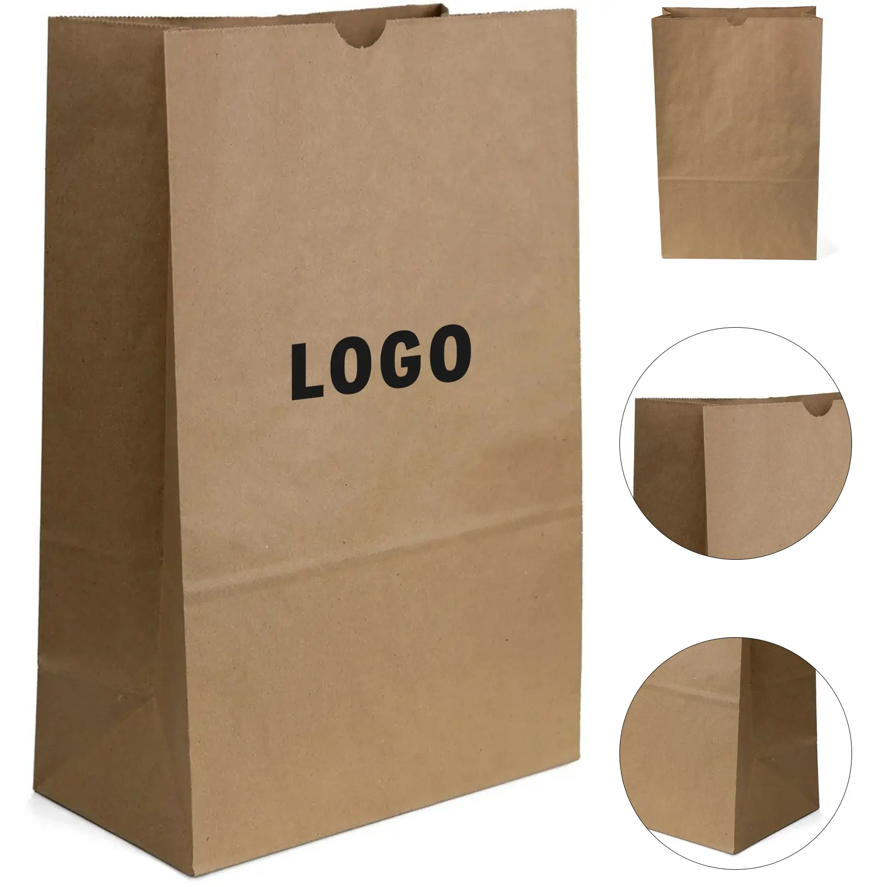 Eco Kraft Paper Barrel Bag - Assorted Colors 2