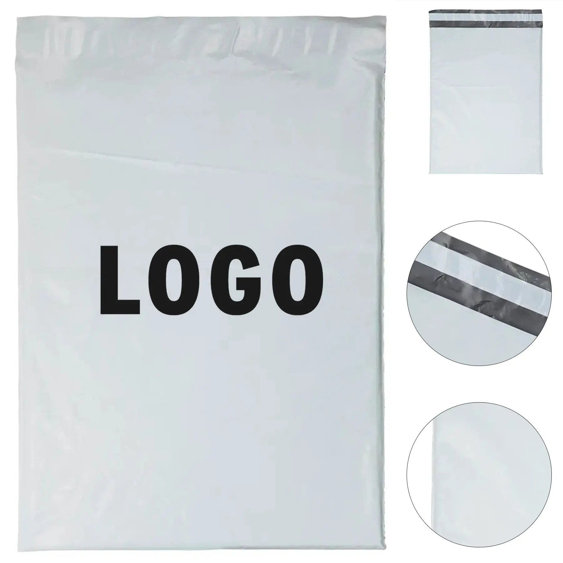 Custom Logo Plastic Mailers Peel Seal Closure Suitable Soft Goods Apparel Documents Shipping 2