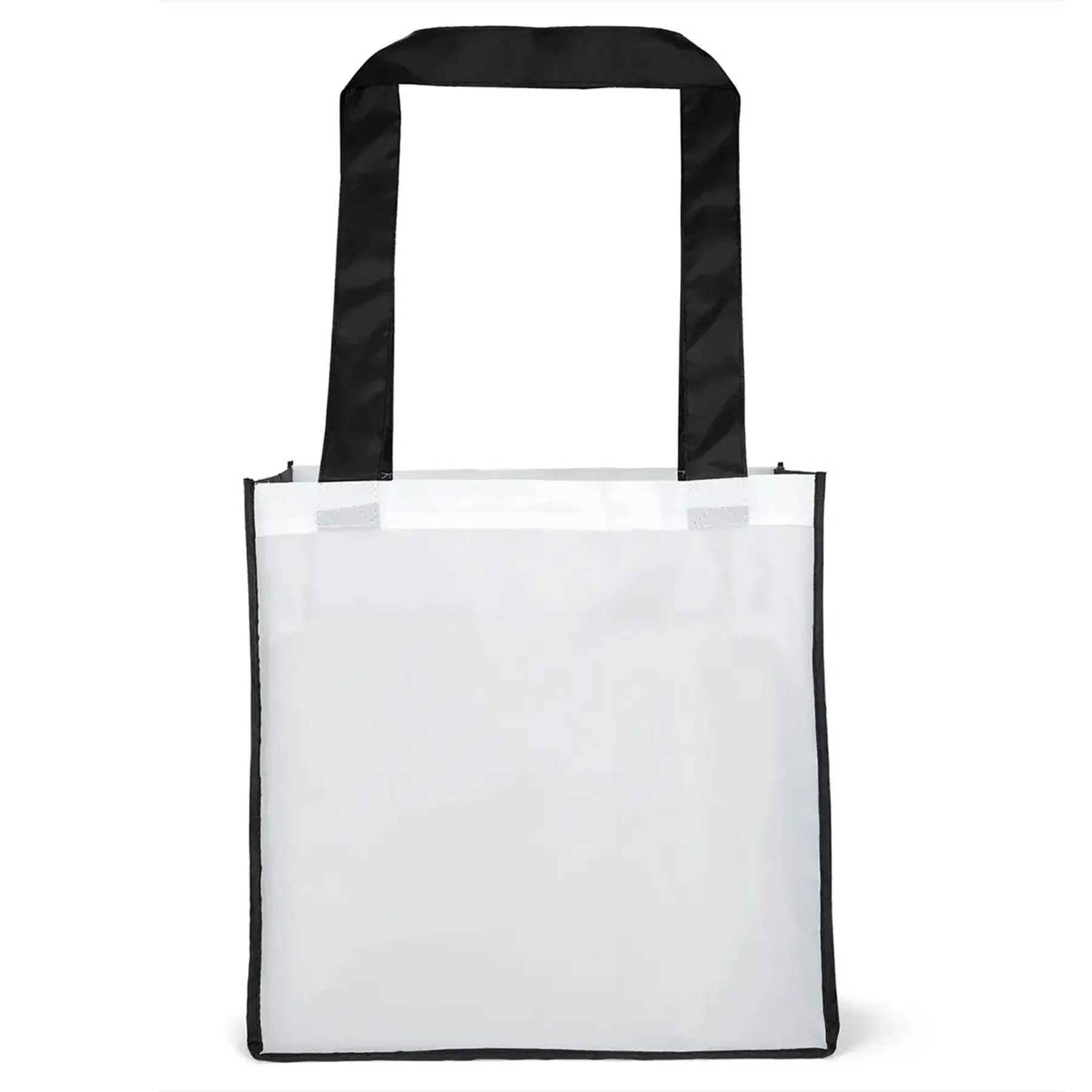 Sparkle Polyester Tote Black Gussets