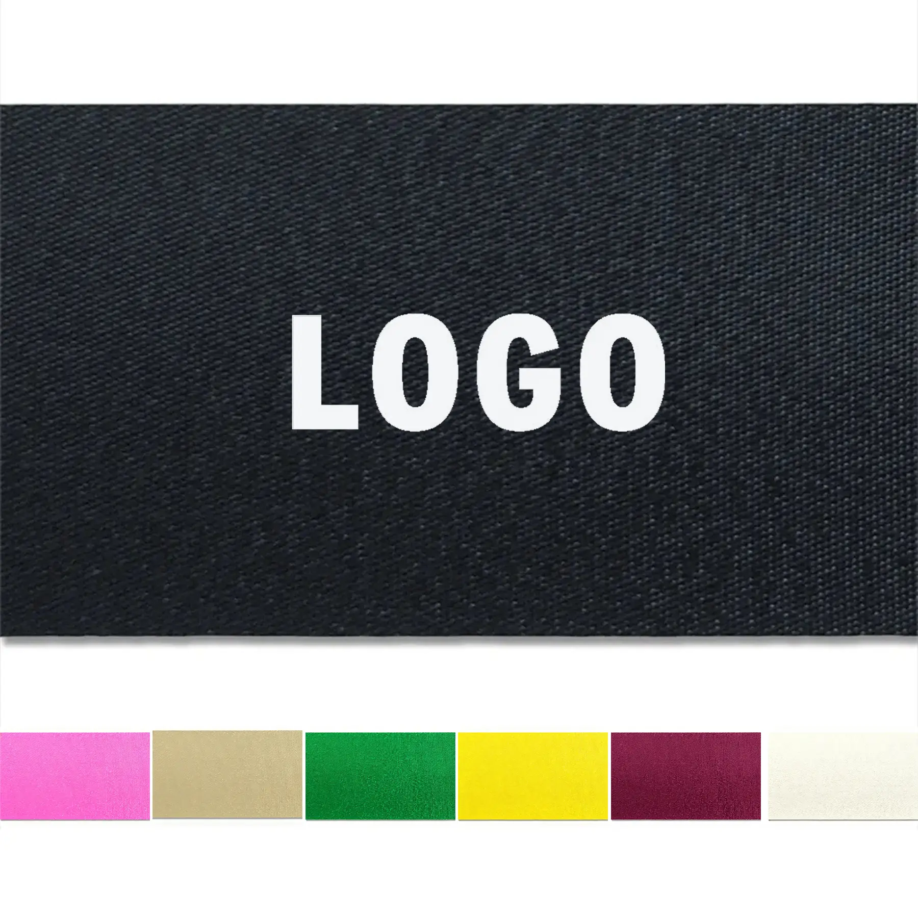 Foil Printed Satin Ribbon Roll Custom Text Logo Decorative 2