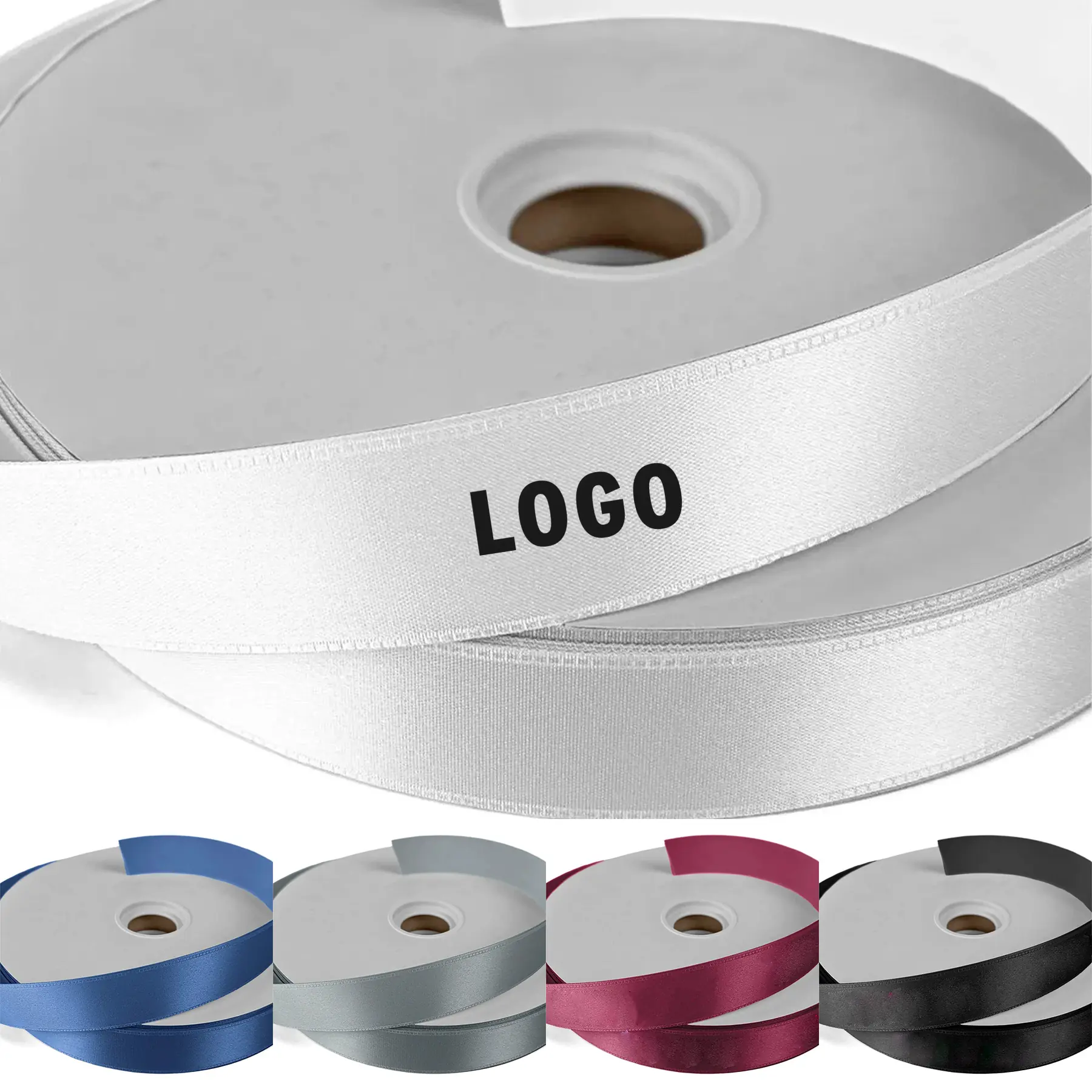 Custom Sparkle Badge Satin Ribbon Roll 25 Yards for Events 2