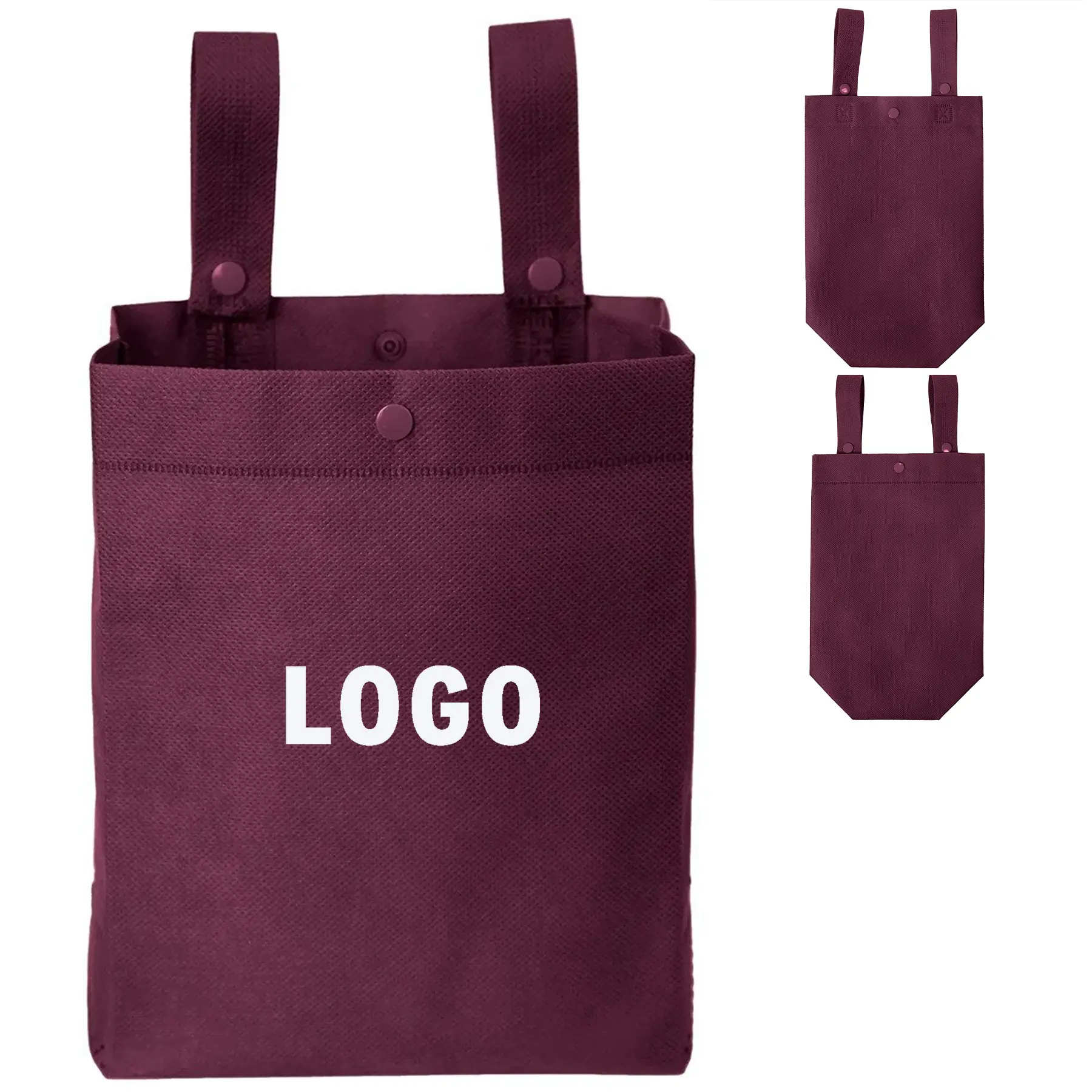Screen Printed Snap Bag with Long Straps 2