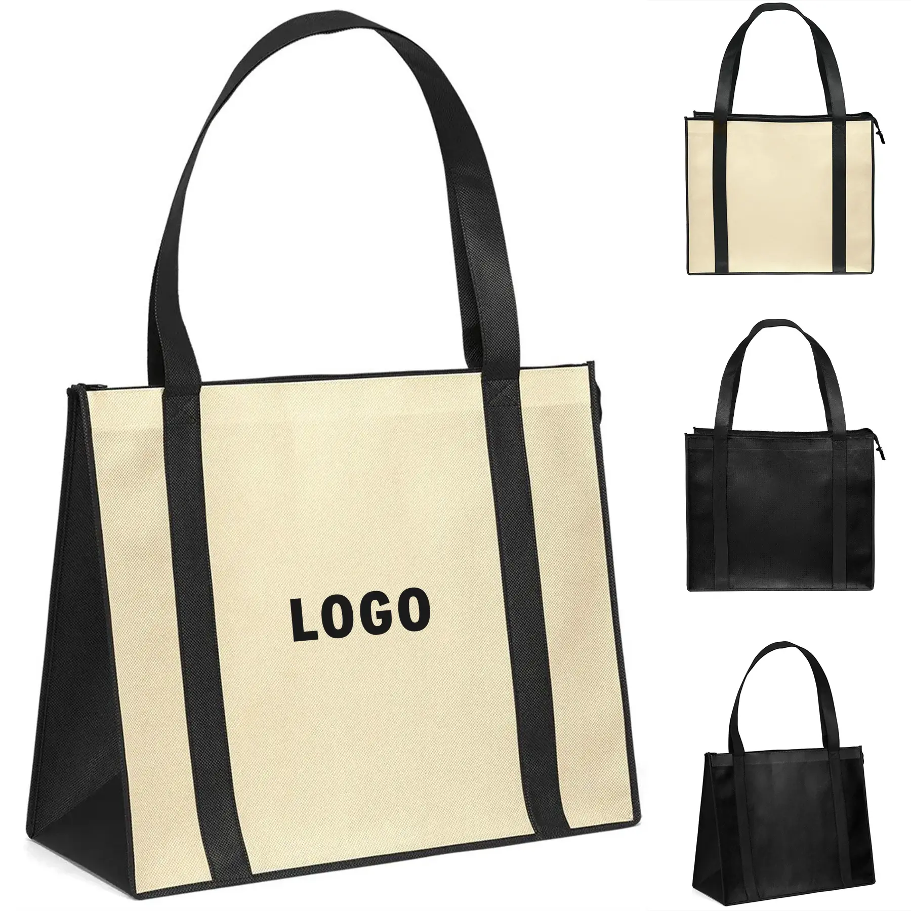 Multicolor Zipper Tote Bag 2