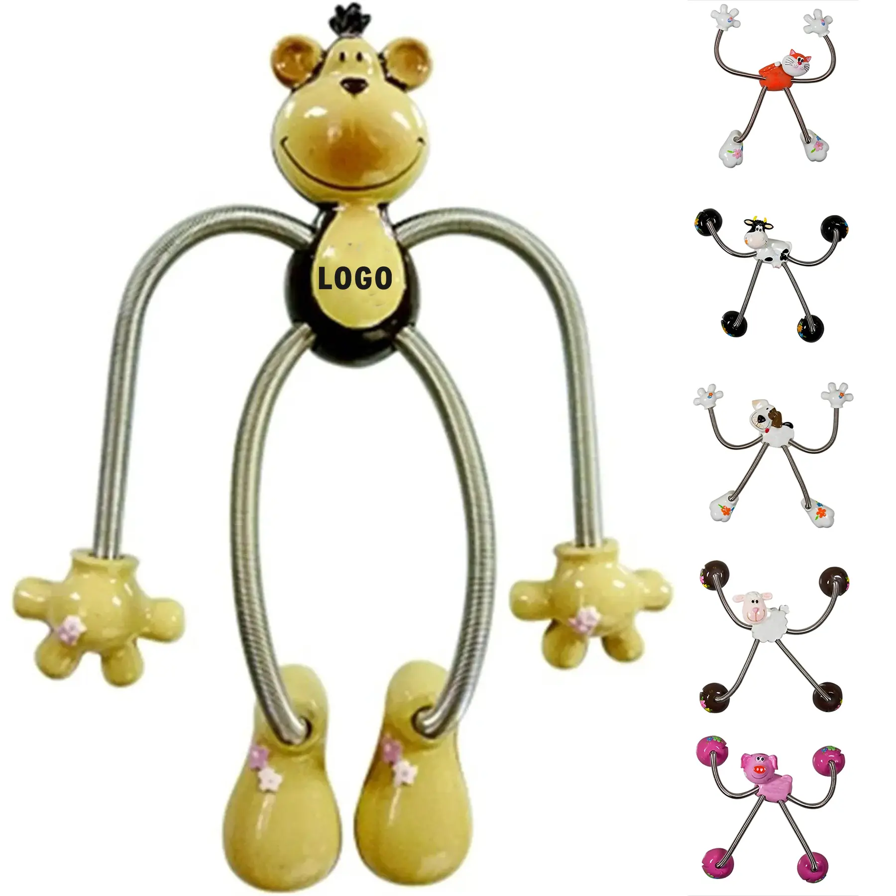 5 Magnet Animal Magnets Hold Photos Notes Bendable Legs 2