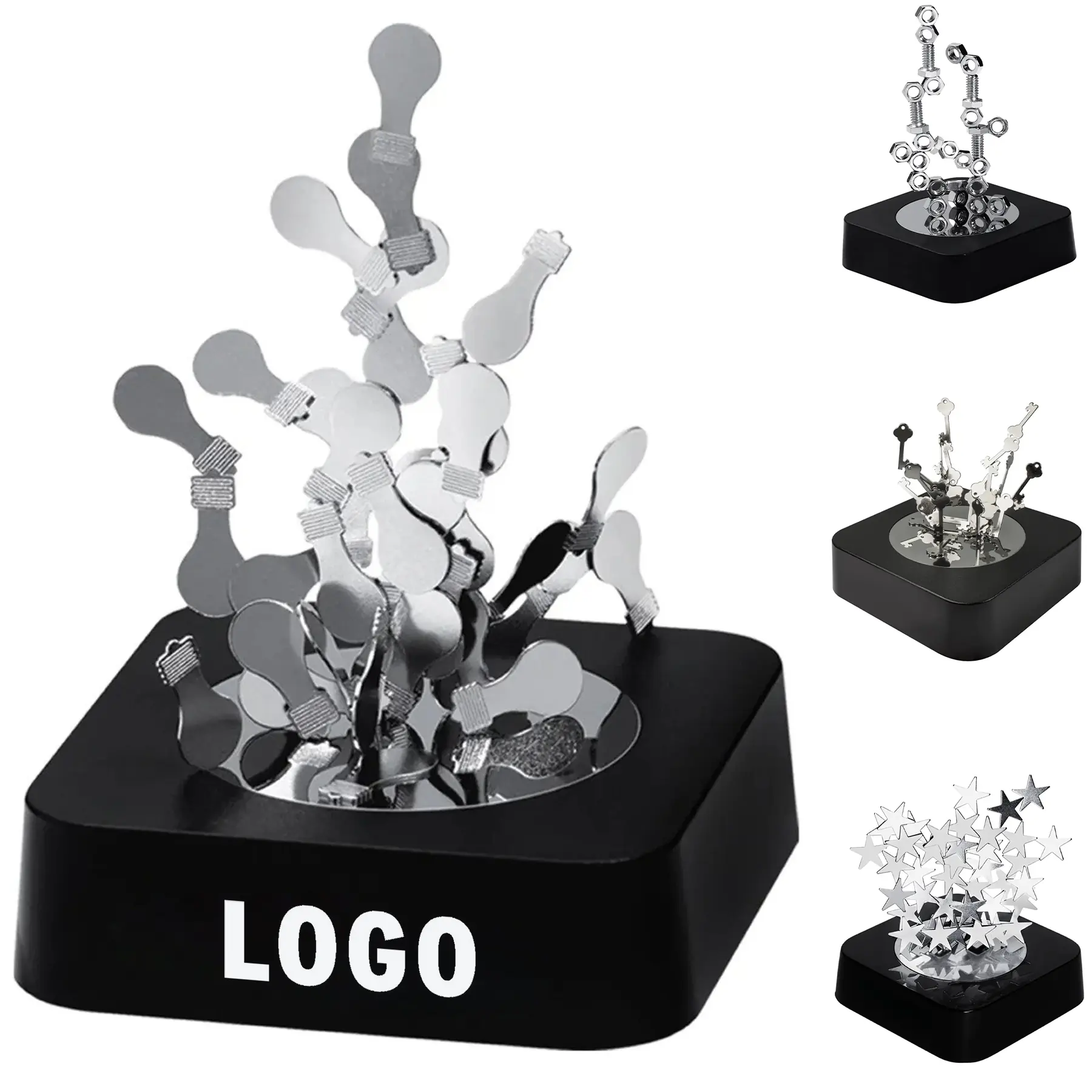 Metal Magnetic Sculpture Blocks Desk Set 2