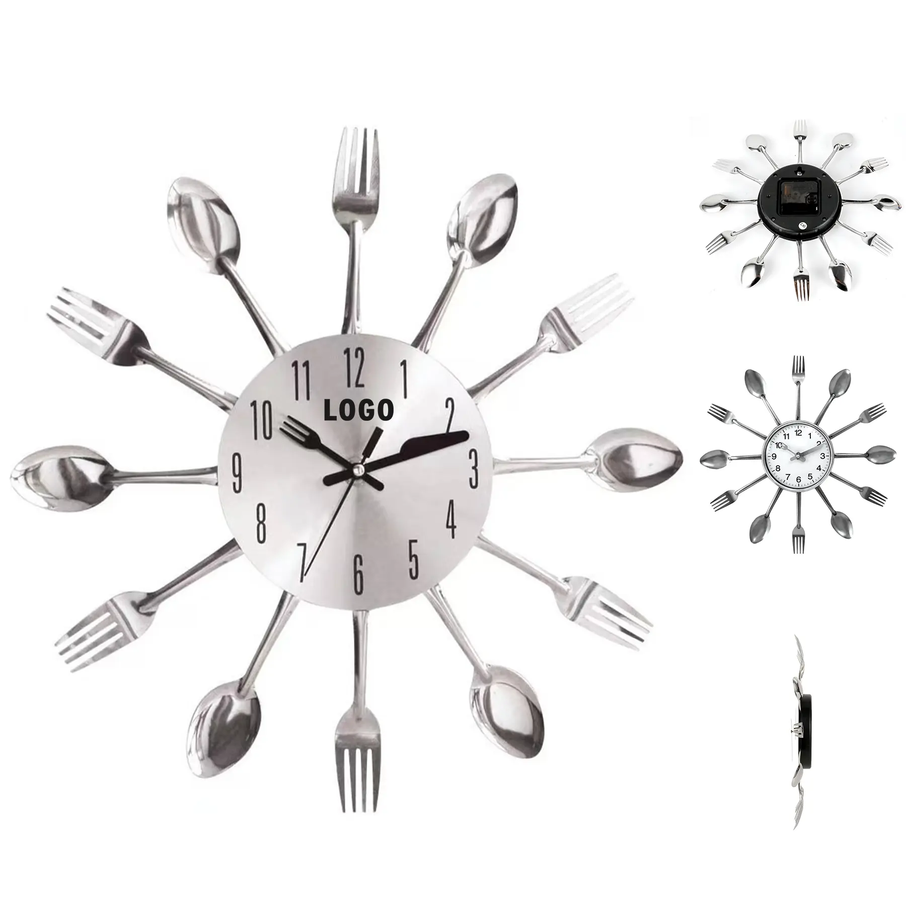 Novelty Cutlery Wall Clock Kitchen Decor 2