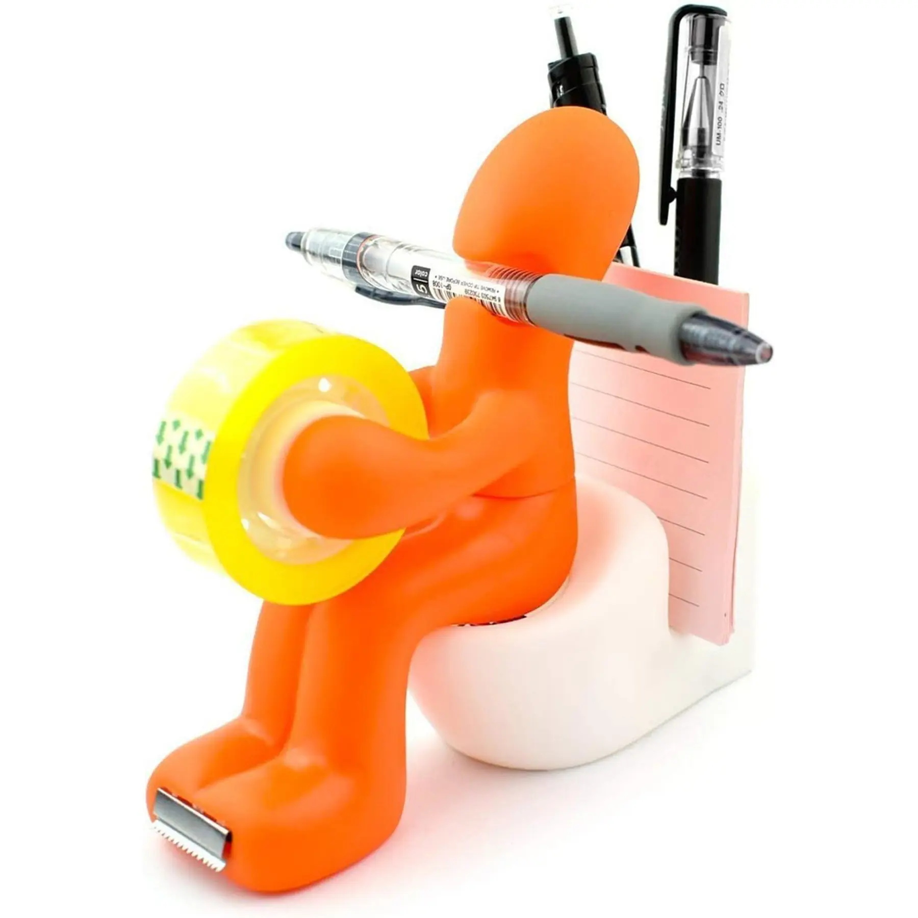 Magnetic Desk Organizer Paper Clip Bowl Tape Dispenser Pen Memo Pad Holder