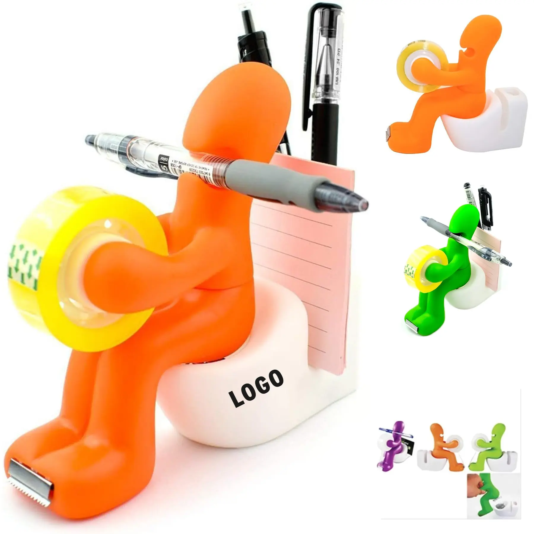Magnetic Desk Organizer Paper Clip Bowl Tape Dispenser Pen Memo Pad Holder 2