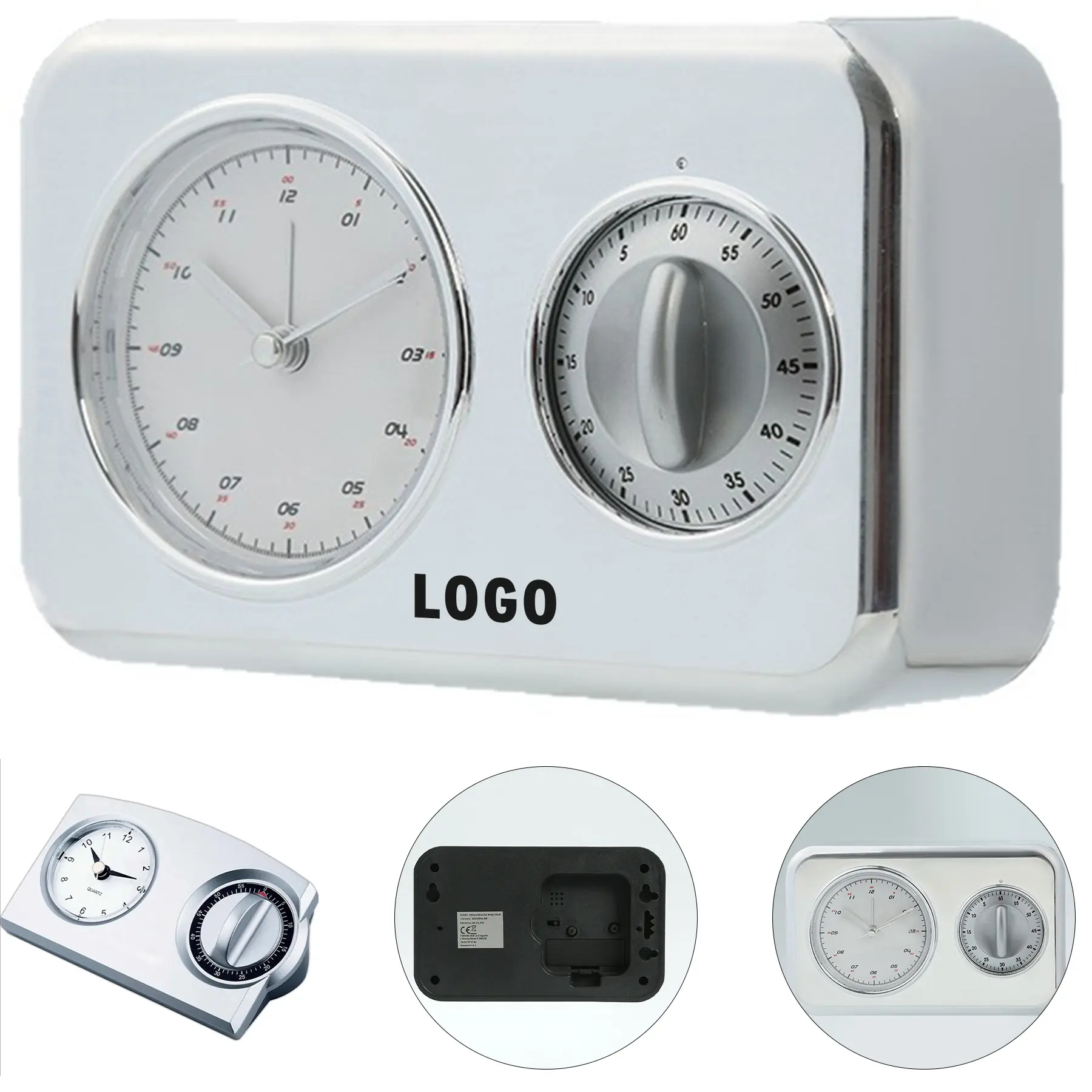 Custom Analog Kitchen Timer Clock with Seconds Hand 2