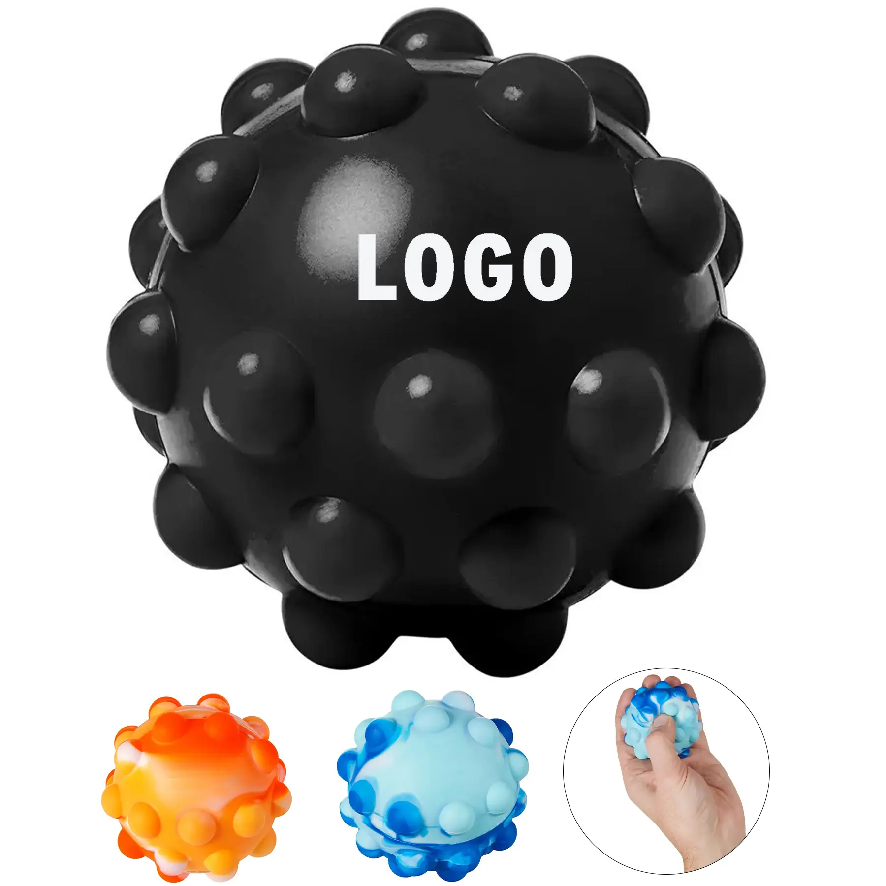 Silicone Pop Bubble Fidget Ball Sensory Stress Relief Toy 2