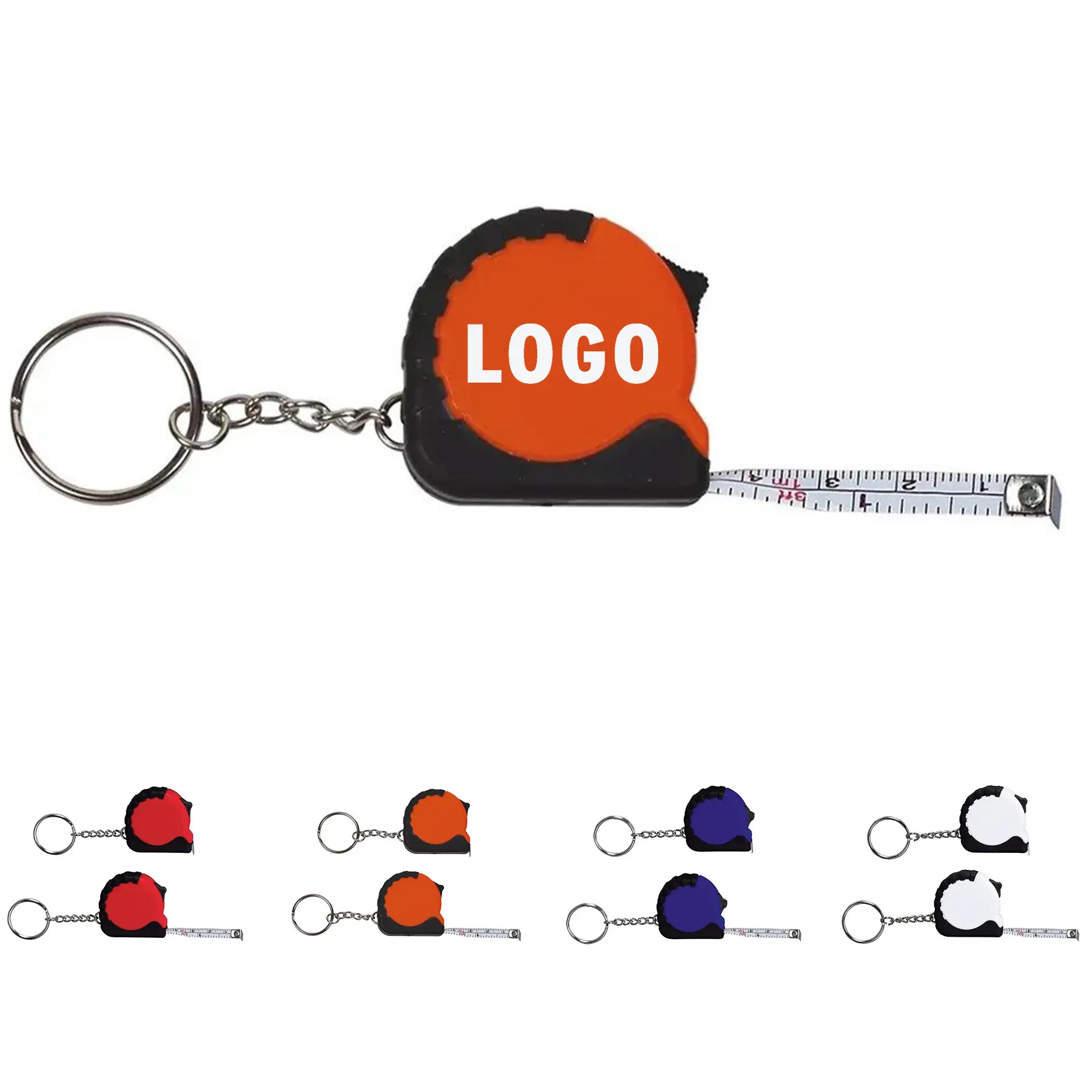 Compact Retractable Tape Measure Keychain 2