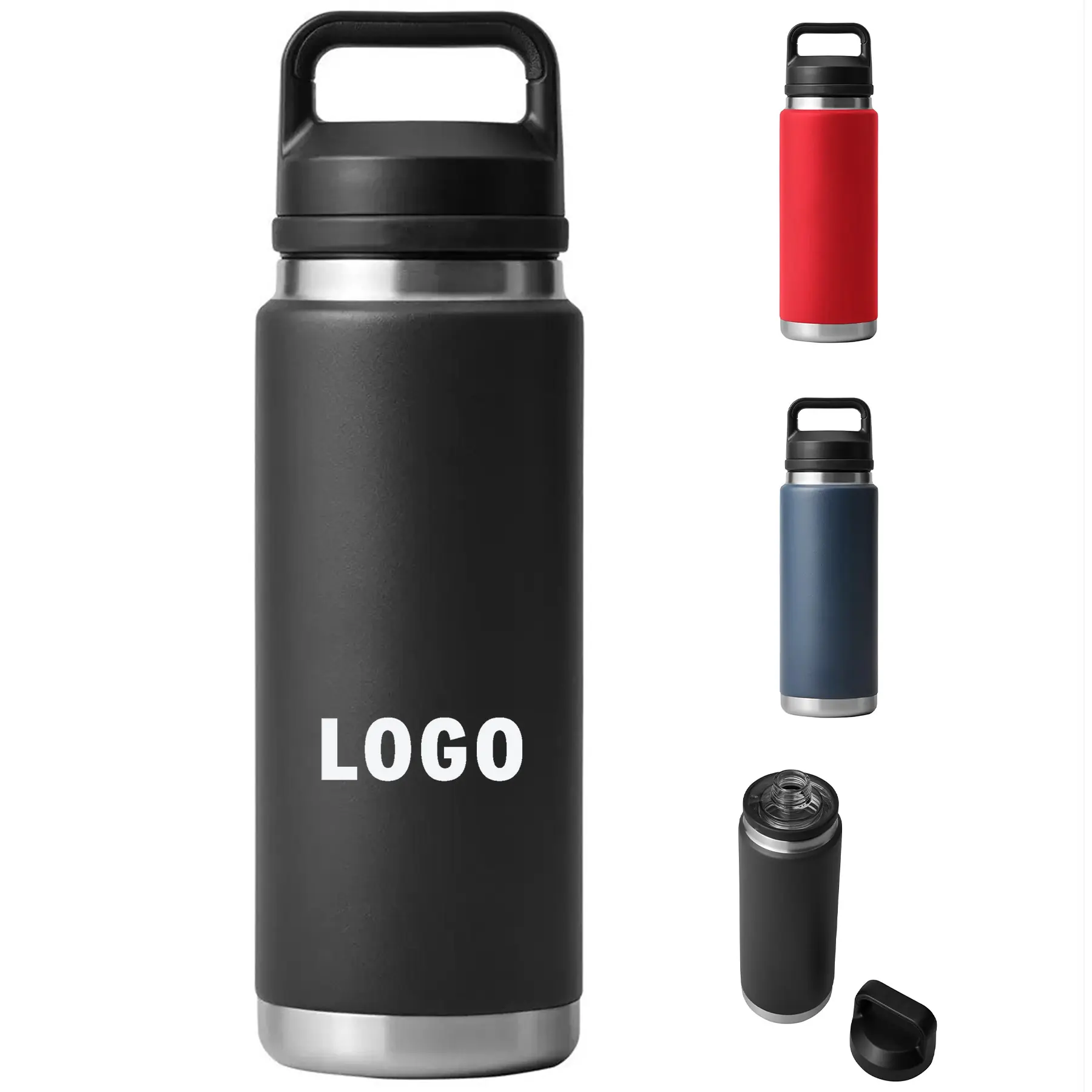 26oz Vacuum Insulated Stainless Steel Water Bottle Wide Mouth Cap 2