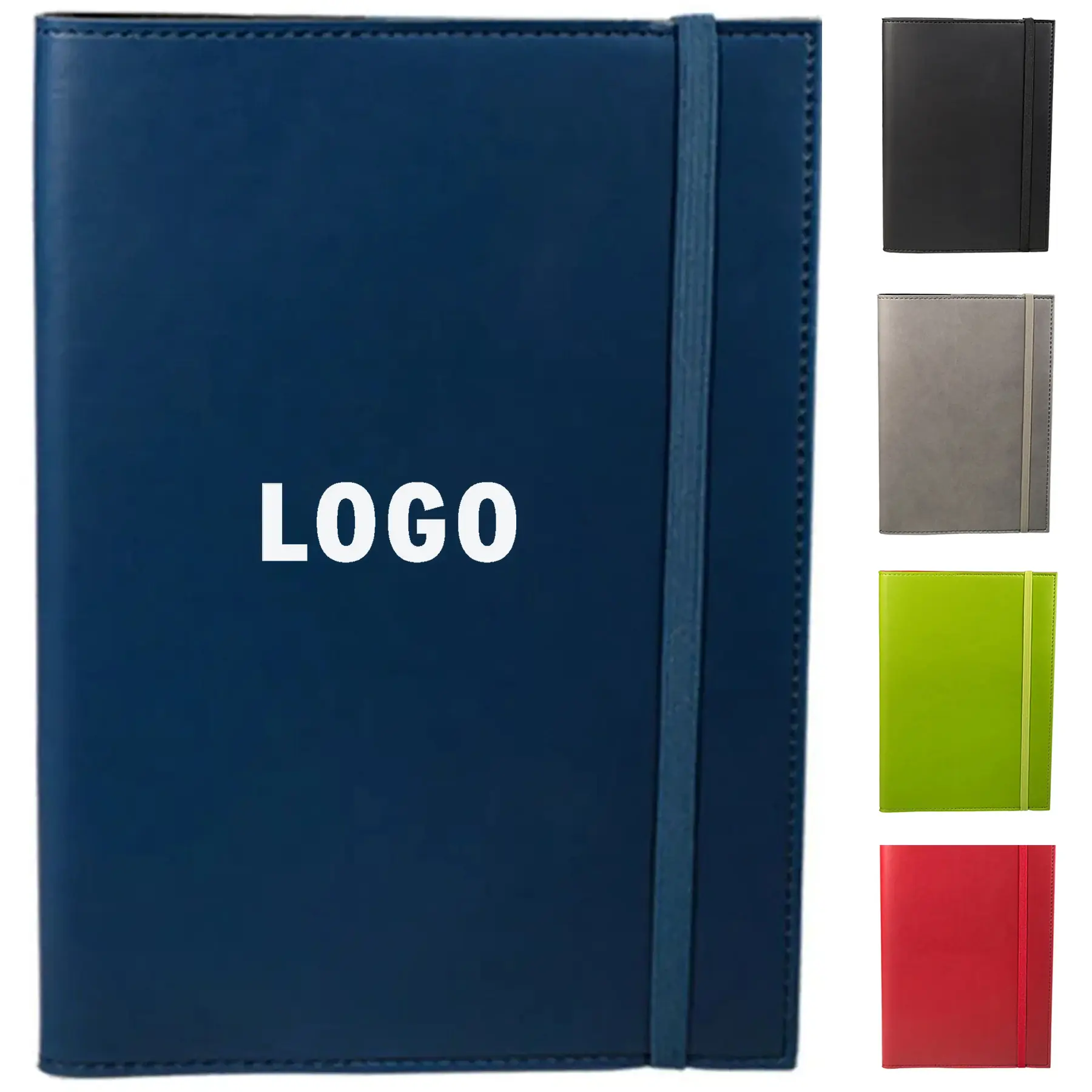 Personalized Refillable Faux Leather Journal Cover with Pen Loop 2