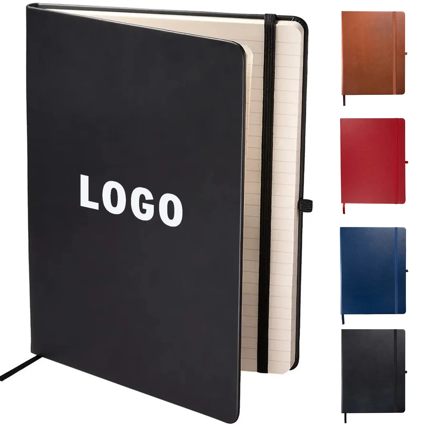 Tuscany Large Hardcover Faux Leather Journal Notebook 96 Ruled Pages Elastic Closure Pen Loop 2
